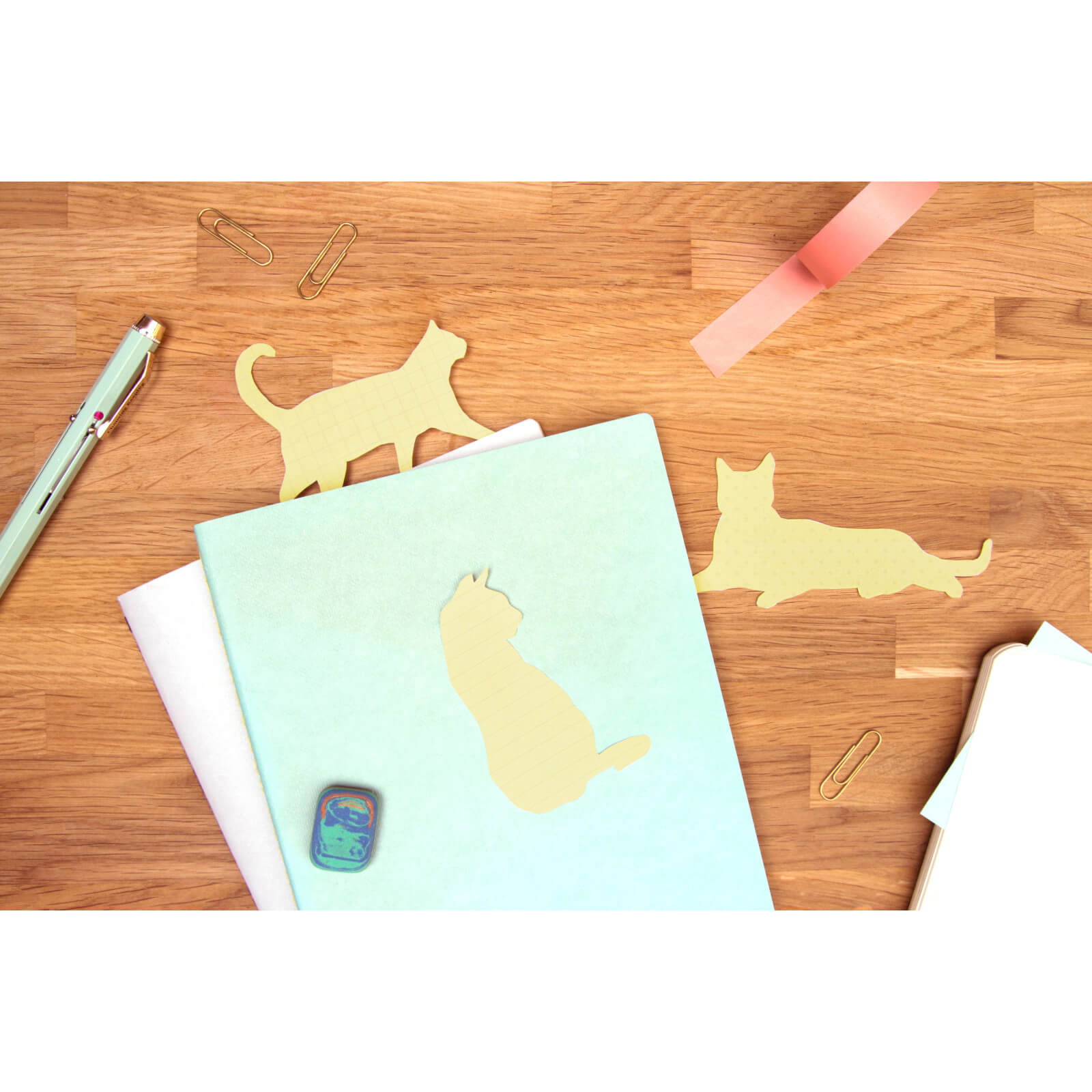 Image of Cat Shaped Sticky Notes