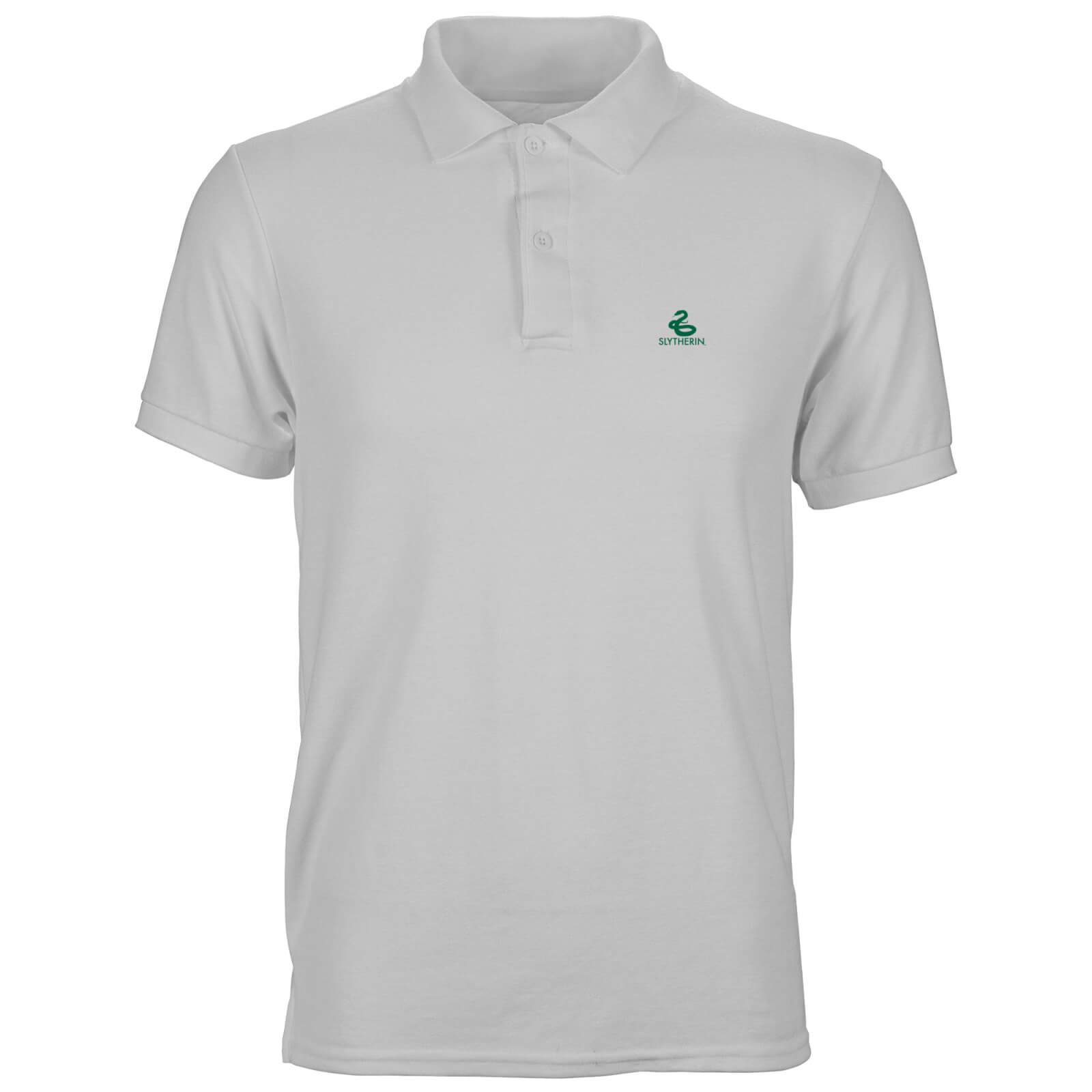 Harry Potter Slytherin Unisex Polo - White - S - Blanc