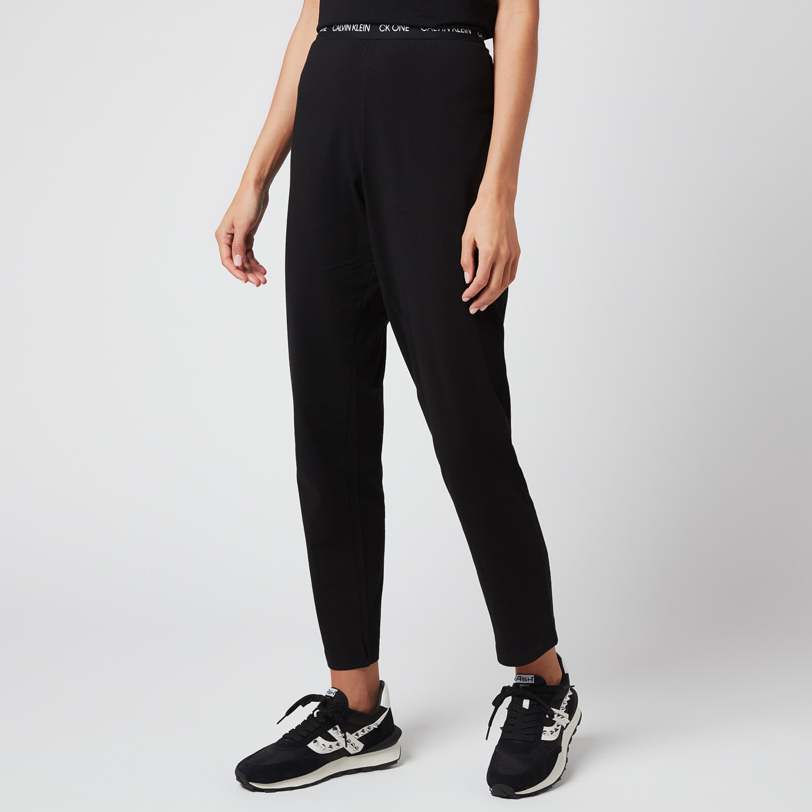 Image of Calvin Klein Women's Logo Sleep Pants - Black - L