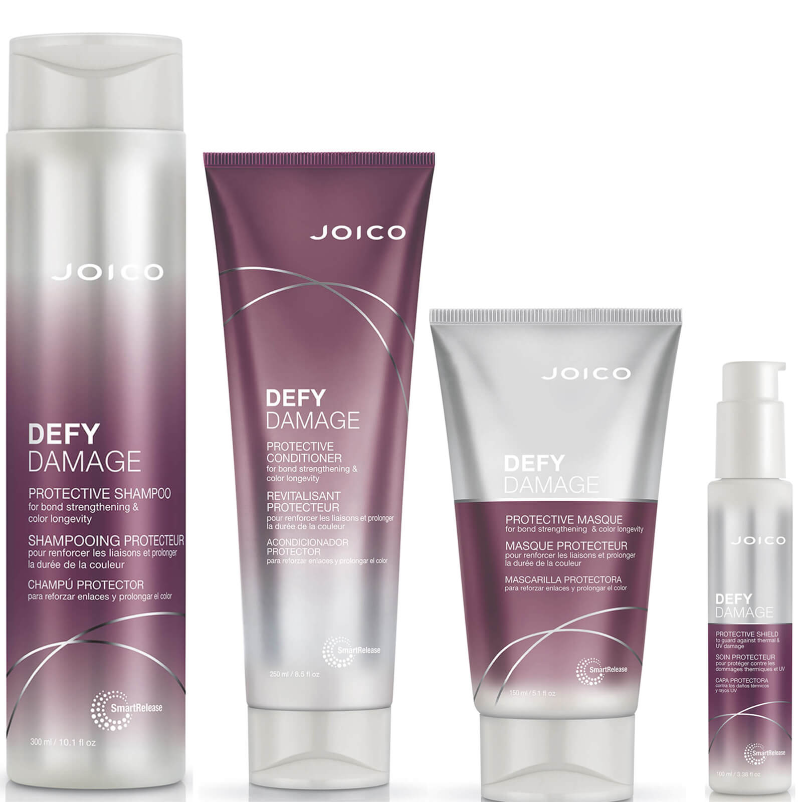 Joico Defy Damage Shampoo, Conditioner, Masque and Shield Set lookfantastic.com imagine
