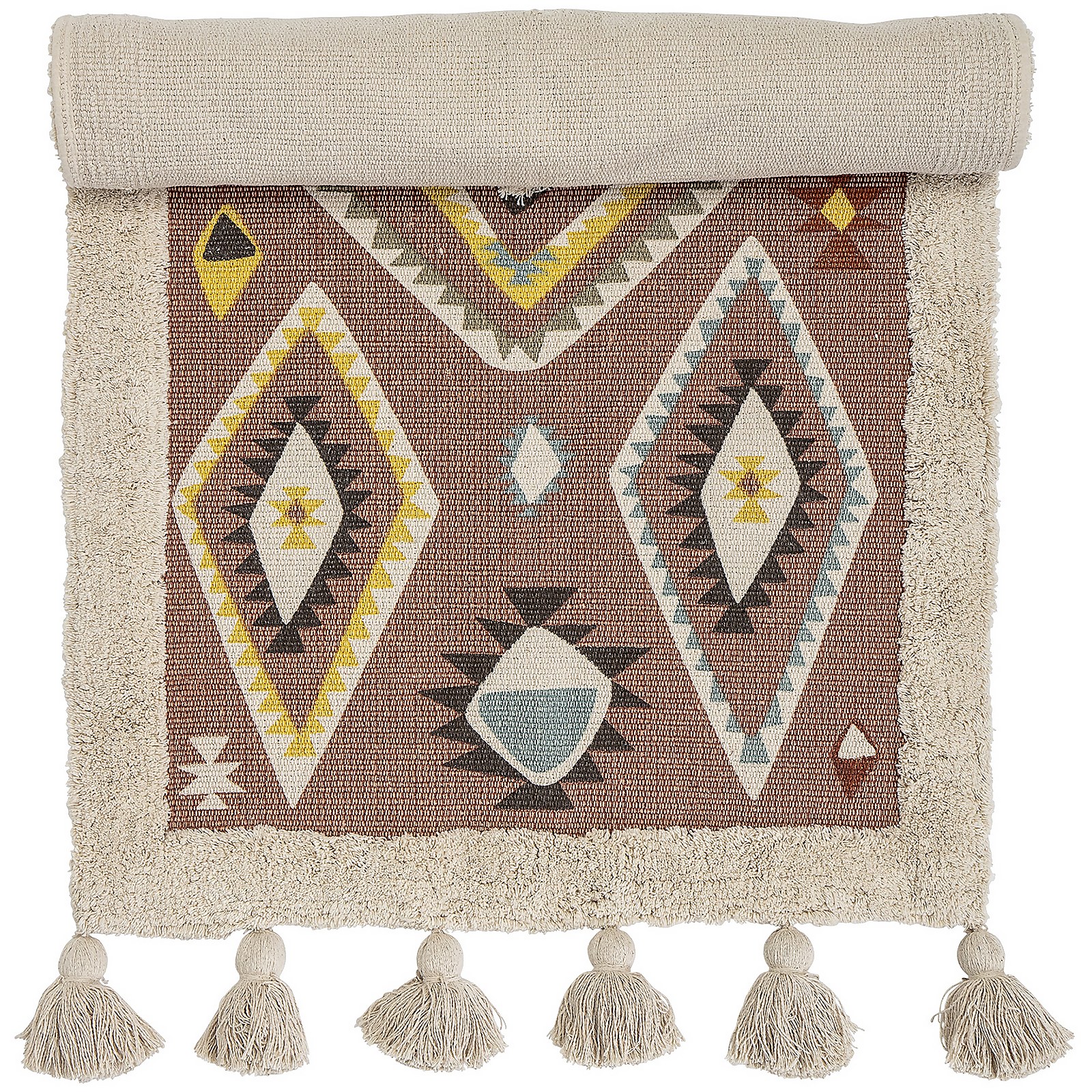 Bloomingville Textured Aztec Rug - Natural