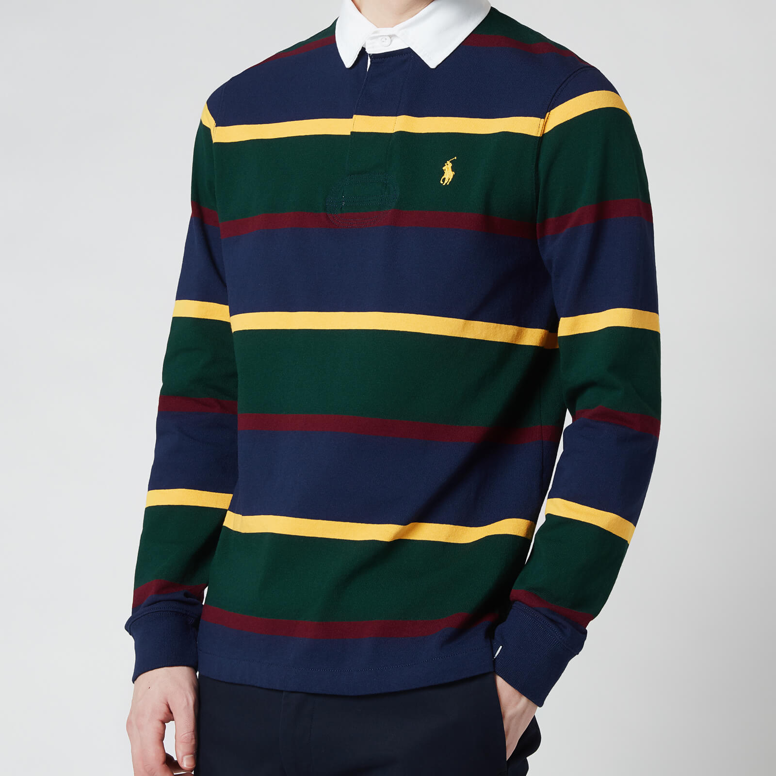 Polo Ralph Lauren Men's Long Sleeve Shirt - College Green Multi - M