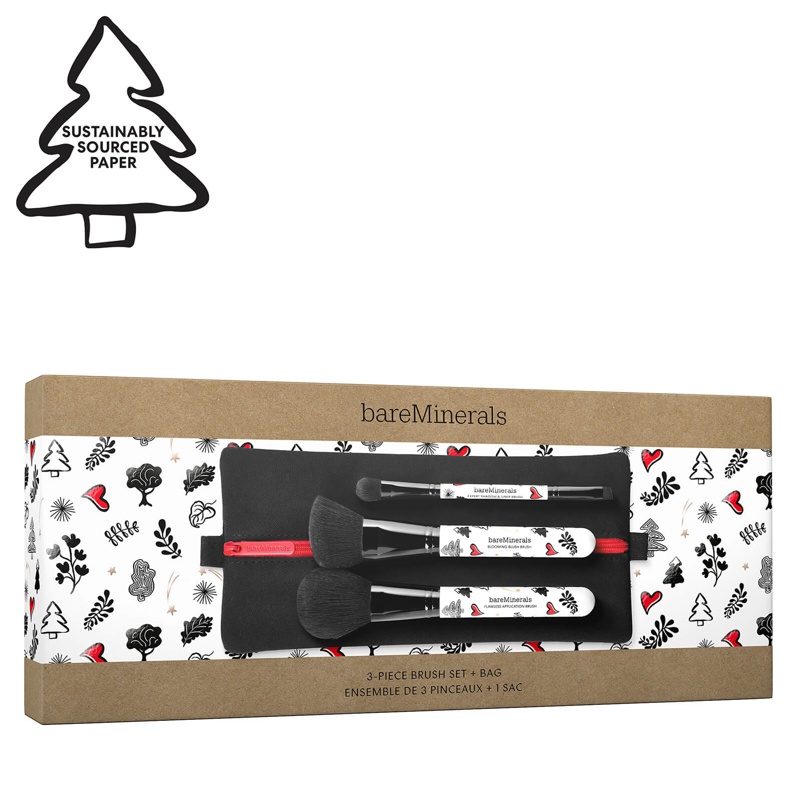 bareMinerals 3-Piece Brush Set and Bag
