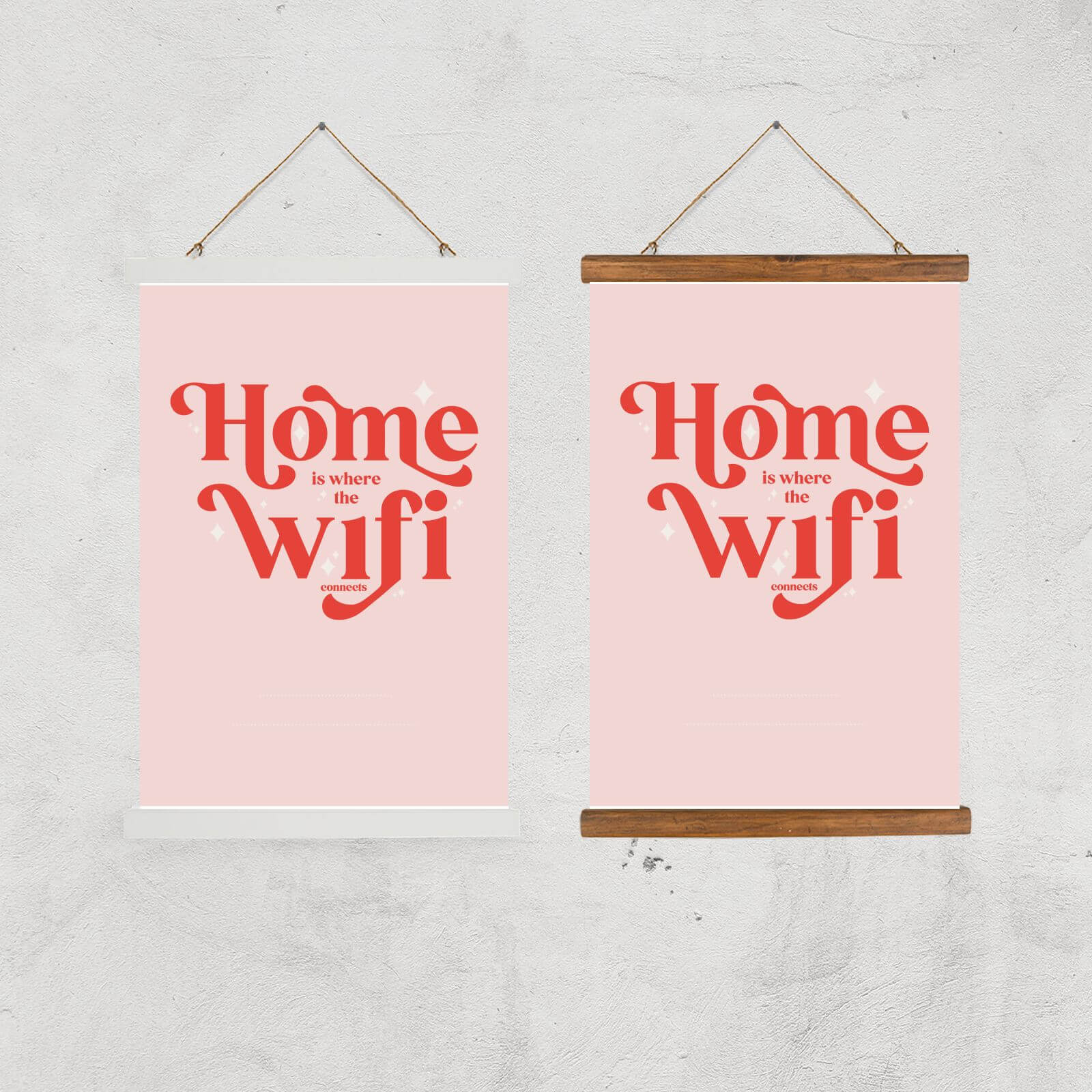 Hermione Chantal Light Home Is Where The Wifi Is Giclee Art Print - A2 - Black Frame