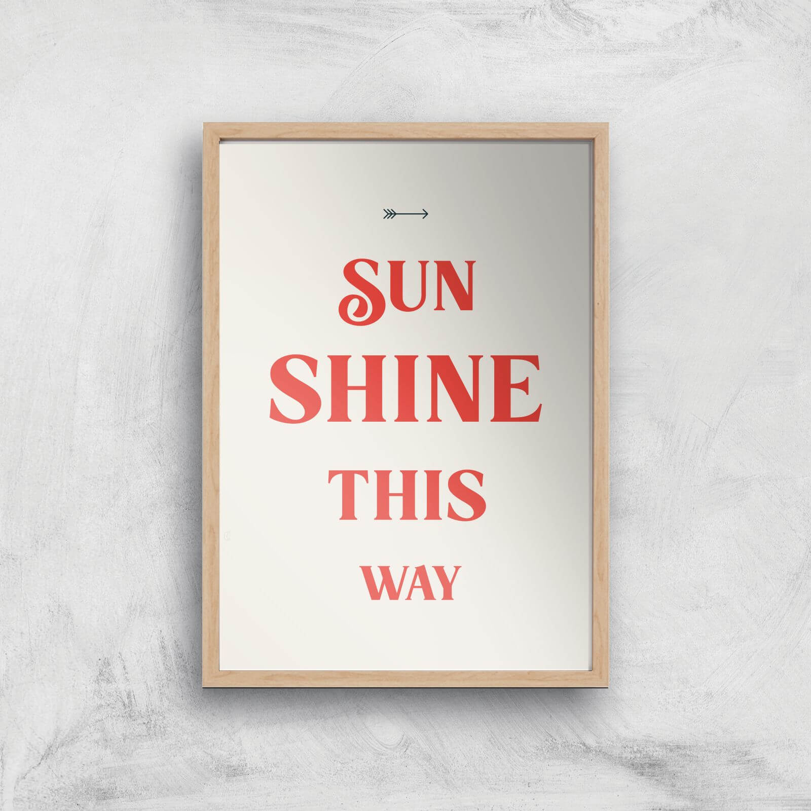 Hermione Chantal Sunshine This Way Giclee Art Print - A4 - Wooden Frame