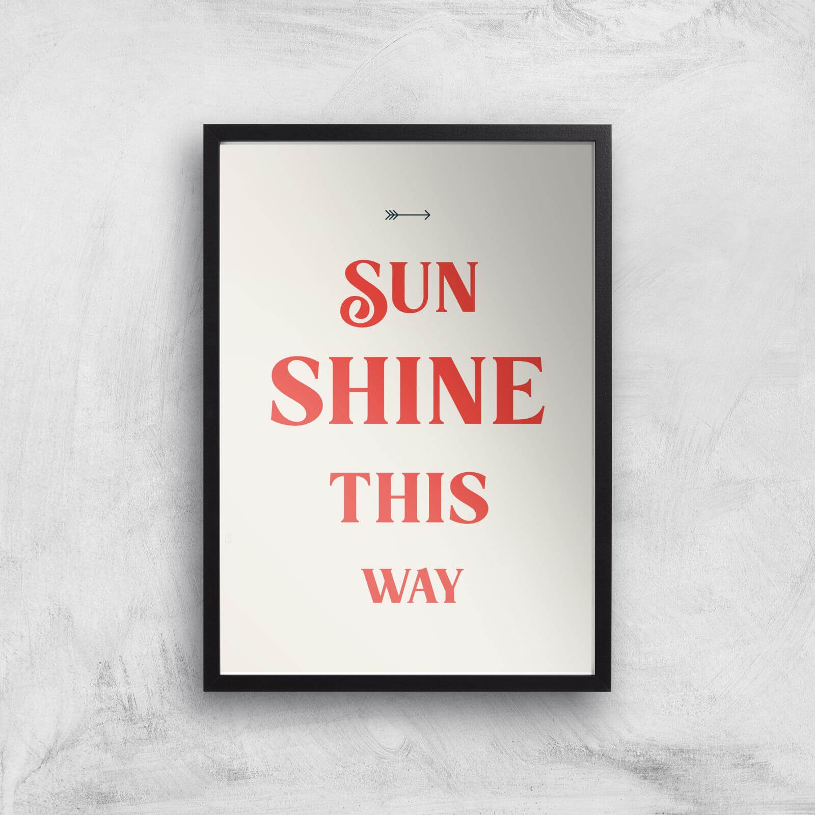Hermione Chantal Sunshine This Way Giclee Art Print - A2 - Black Frame