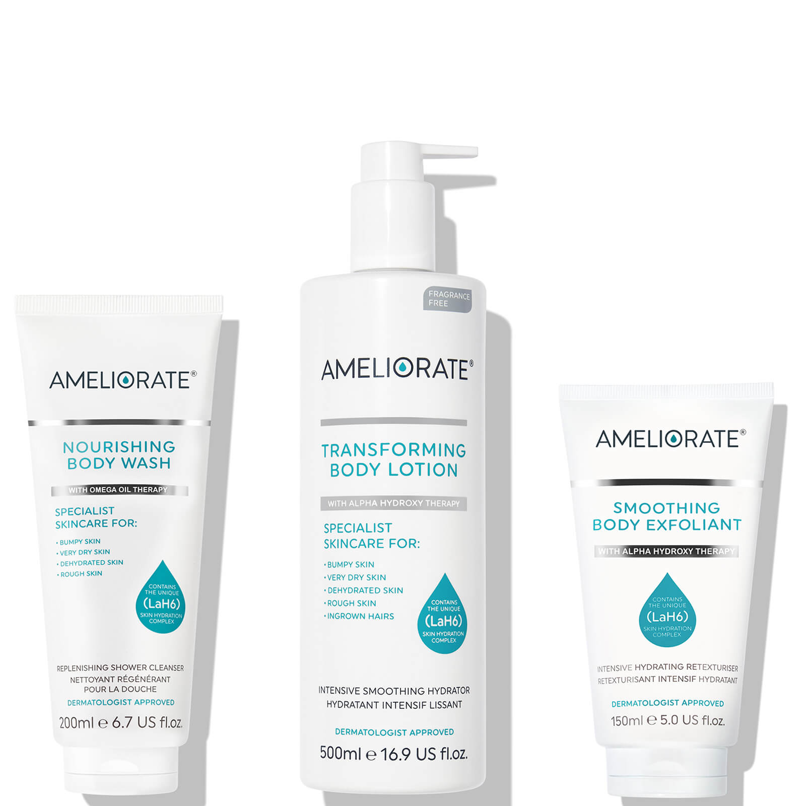 

AMELIORATE Smooth Skin Supersize Bundle (Fragrance Free) (New Packaging)