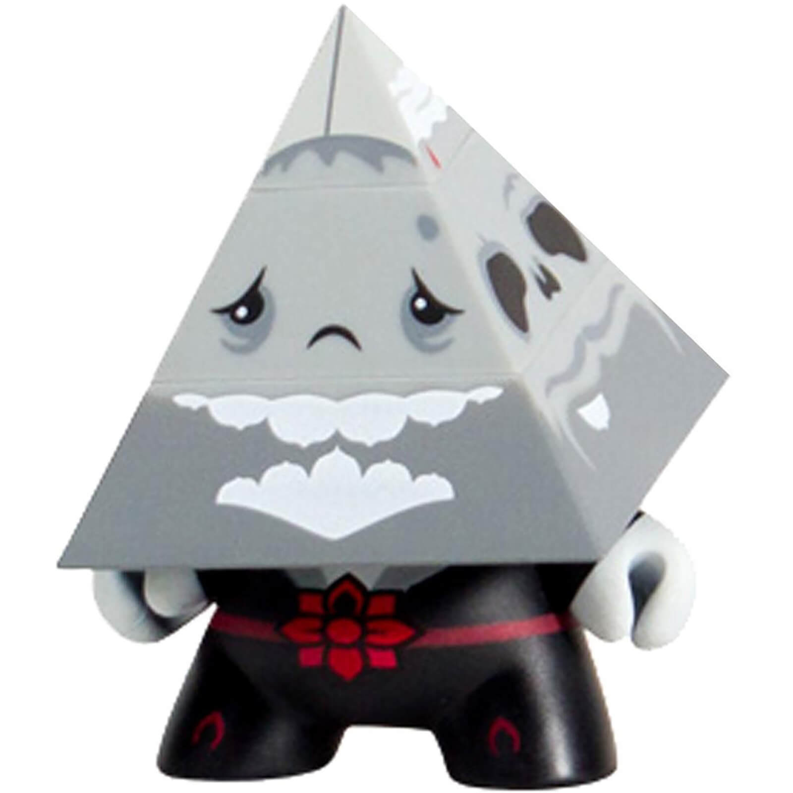 Image of Kidrobot Pyramidun Dunny 3 Inch Gray
