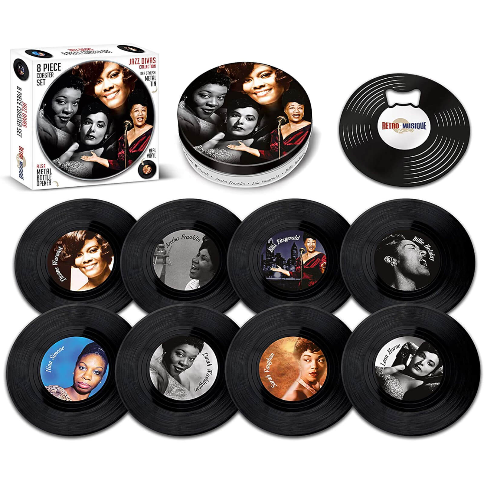 

Ensemble de dessous de verre 8 pièces Jazz Divas