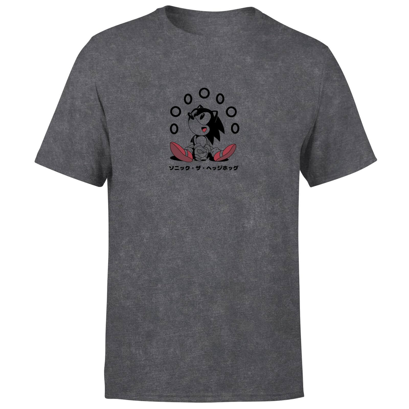 

Sonic The Hedgehog Rings Unisex T-Shirt - Black Acid Wash - XL