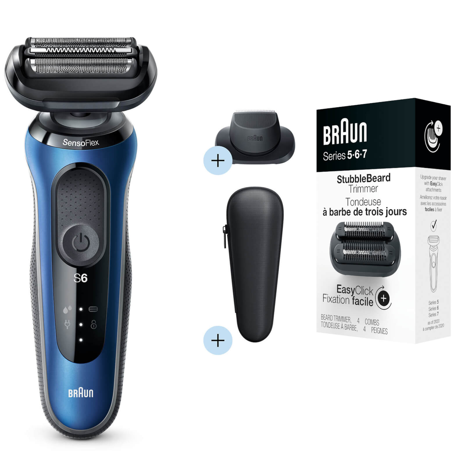 

Braun Series 6 Electric Shaver with Precision Trimmer and StubbleBeard Trimmer Bundle