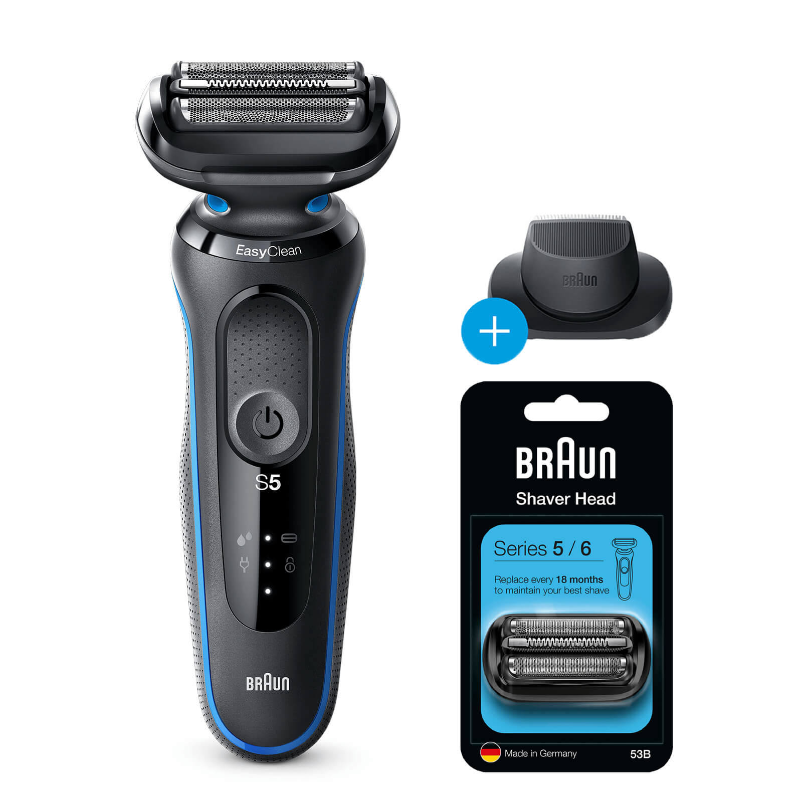 

Braun Series 5 Electric Shaver with Precision Trimmer and Shaver Head Replacement Bundle