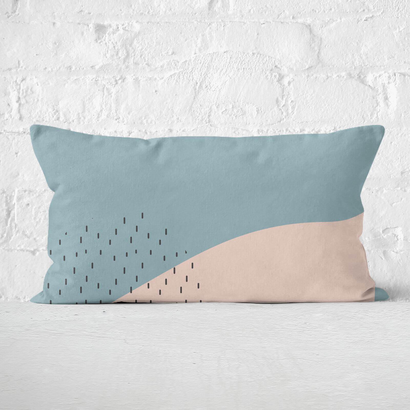 Pretty Pink Dash Rectangular Cushion - 30x50cm - Soft Touch