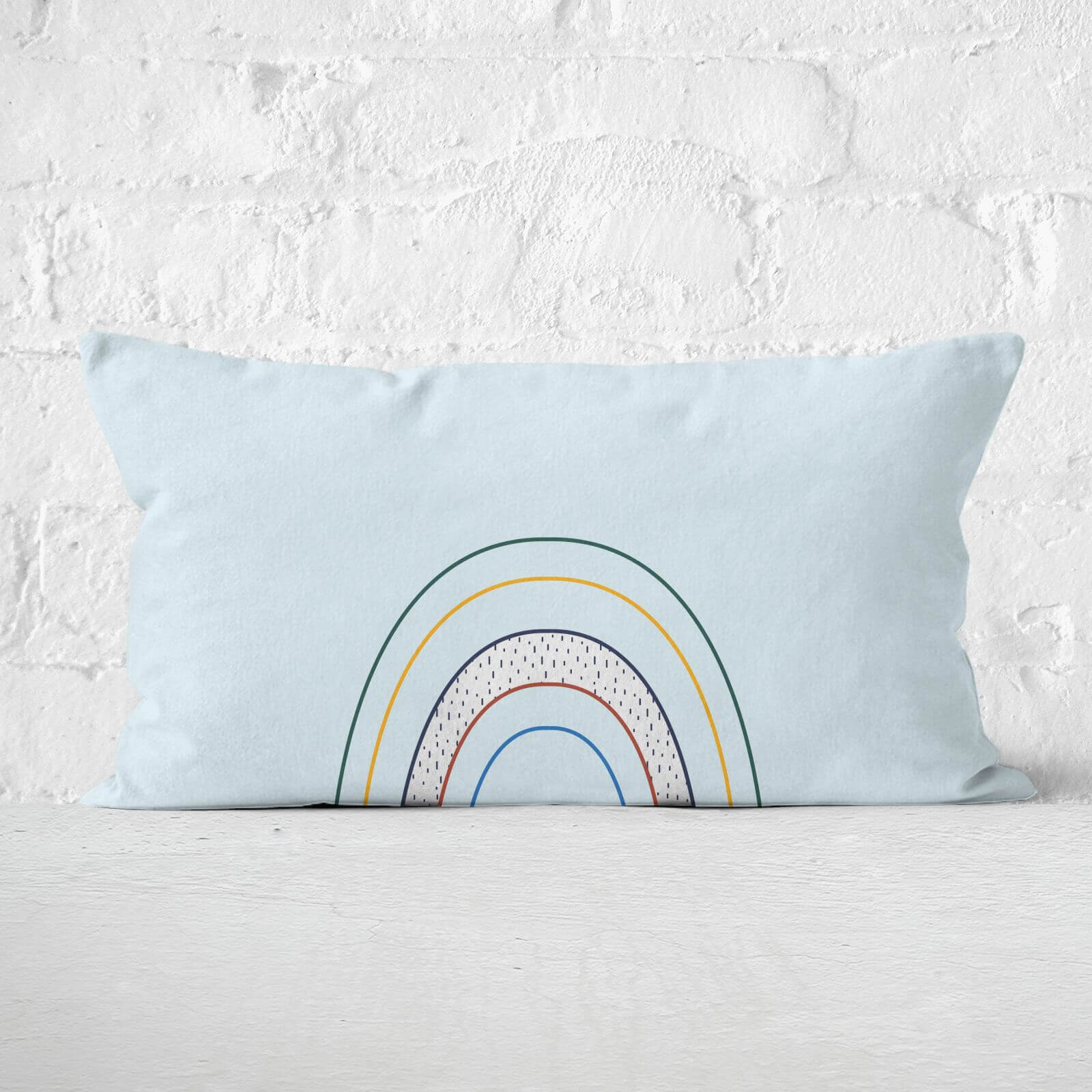 Abstract Rainbow Rectangular Cushion - 30x50cm - Soft Touch