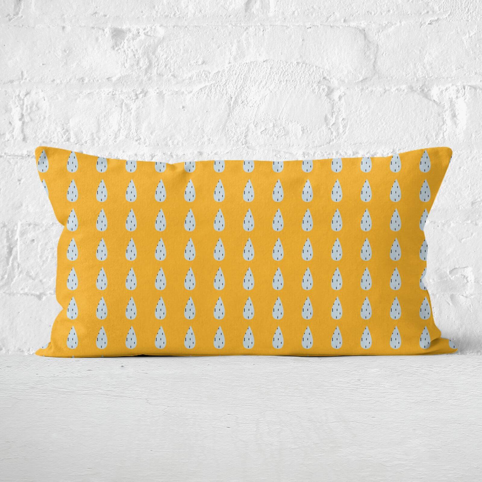 Raindrops Rectangular Cushion - 30x50cm - Soft Touch
