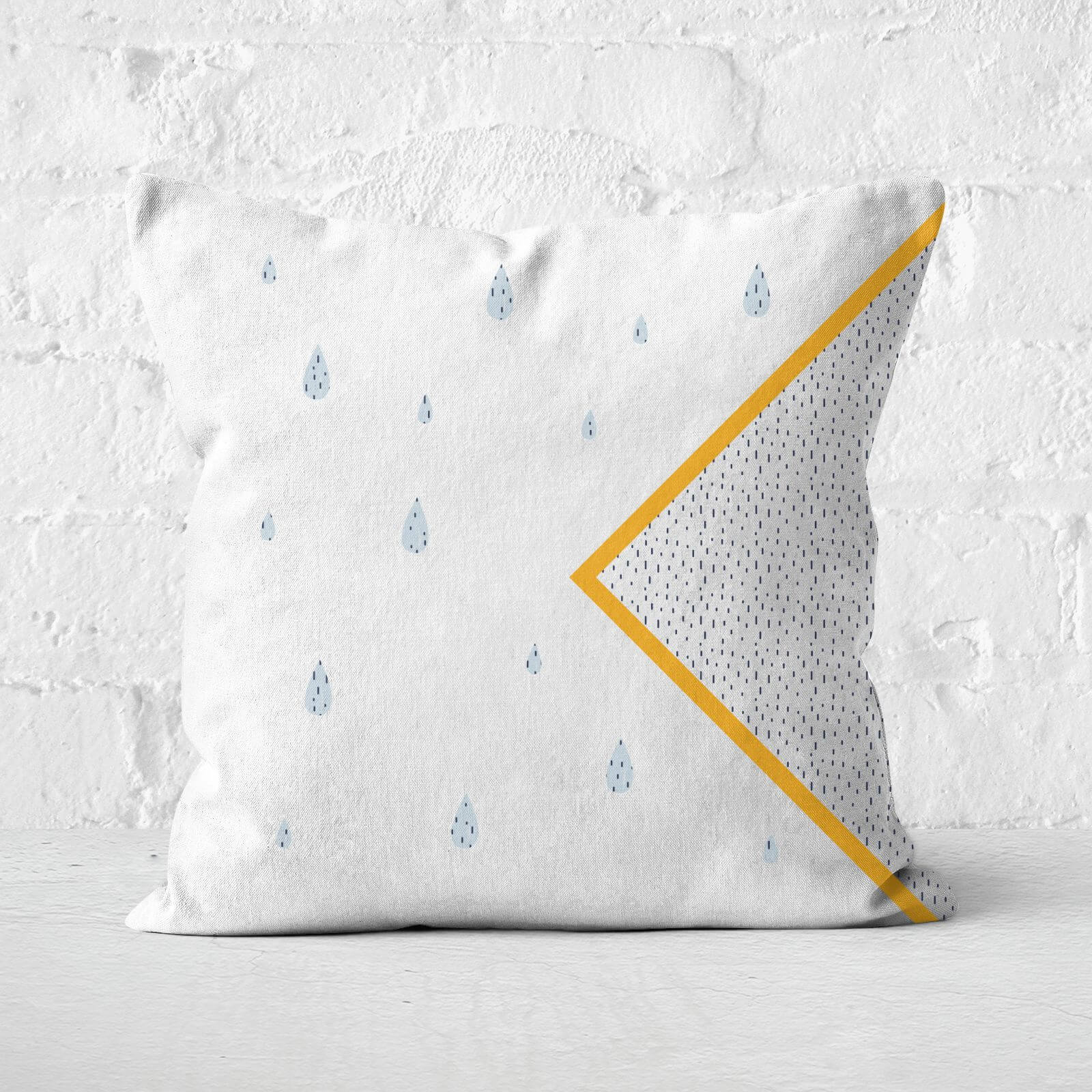 Abstract Raindrops Square Cushion - 60x60cm - Soft Touch