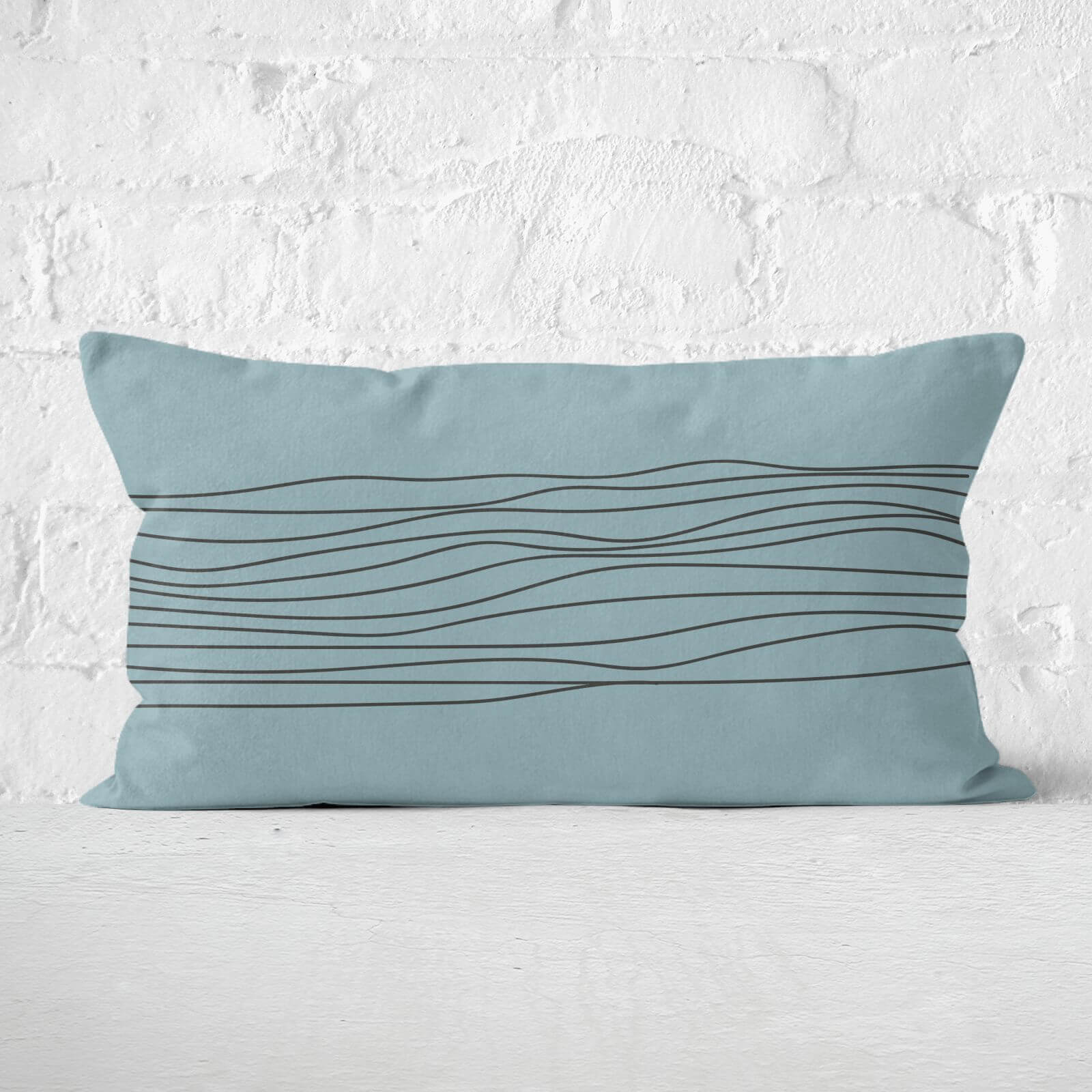 Stripes & Circle Rectangular Cushion - 30x50cm - Soft Touch