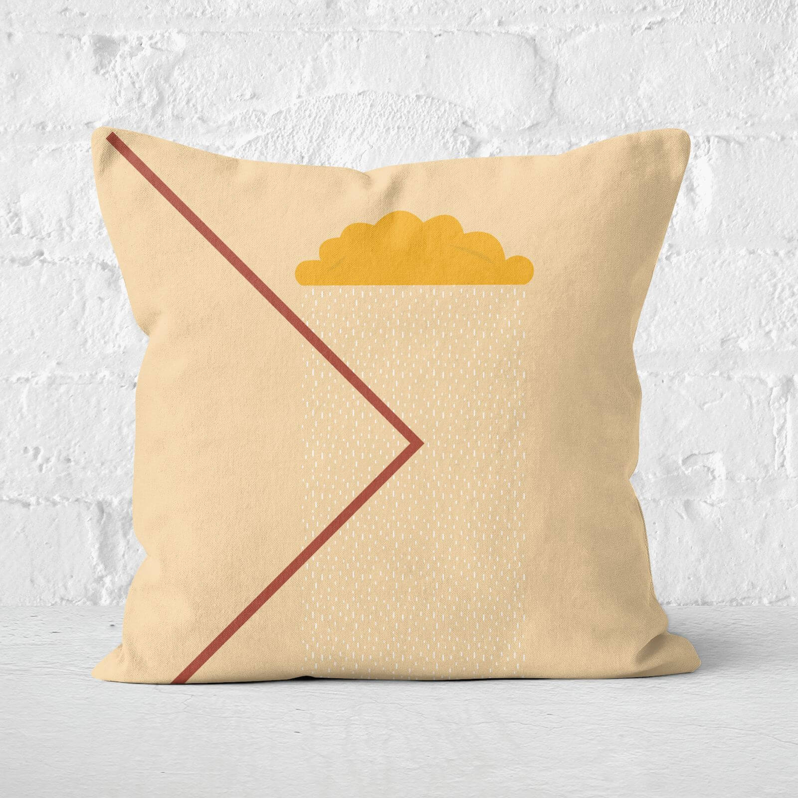 Abstract Rain Cloud Square Cushion - 60x60cm - Soft Touch