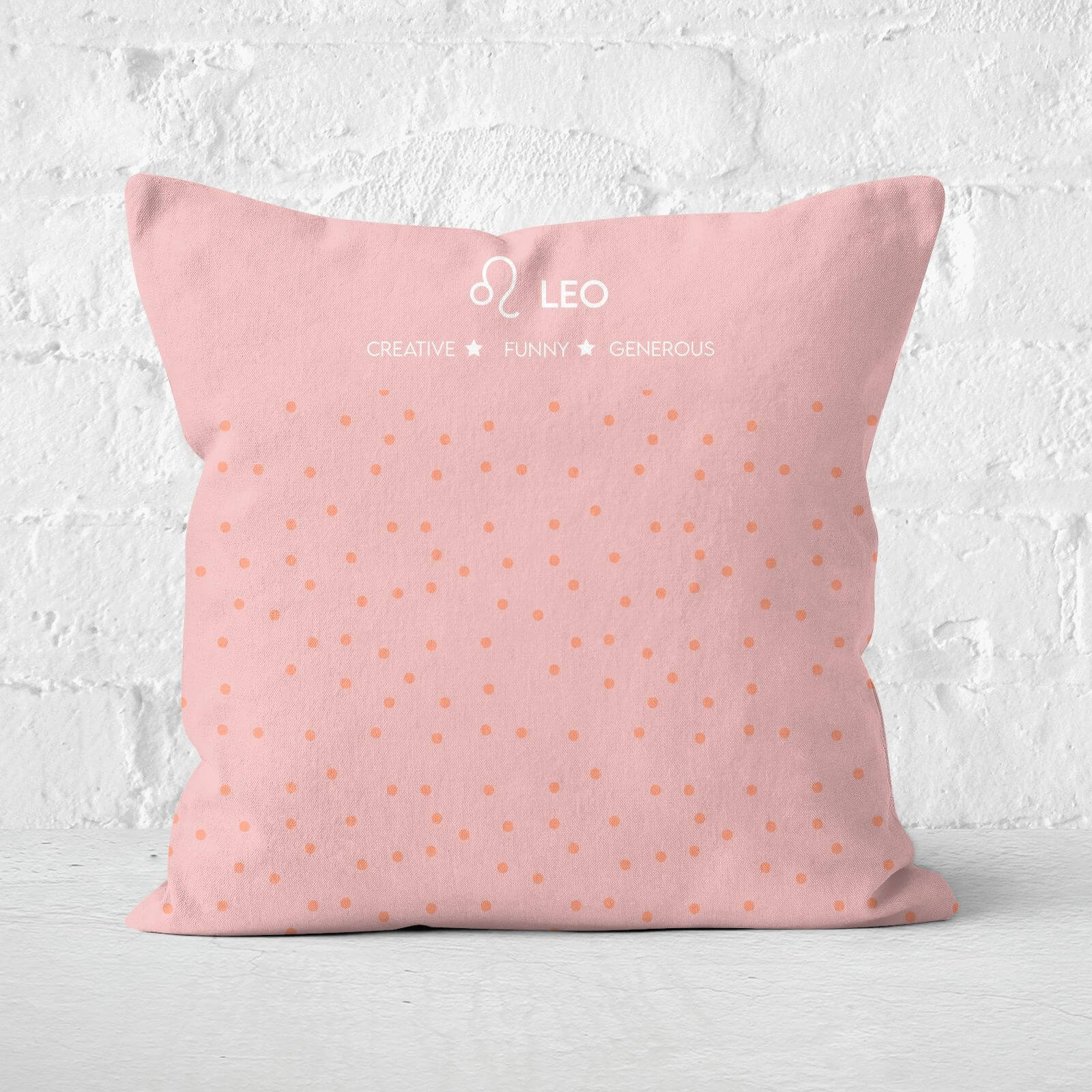 Pastel Leo Square Cushion - 40x40cm - Soft Touch