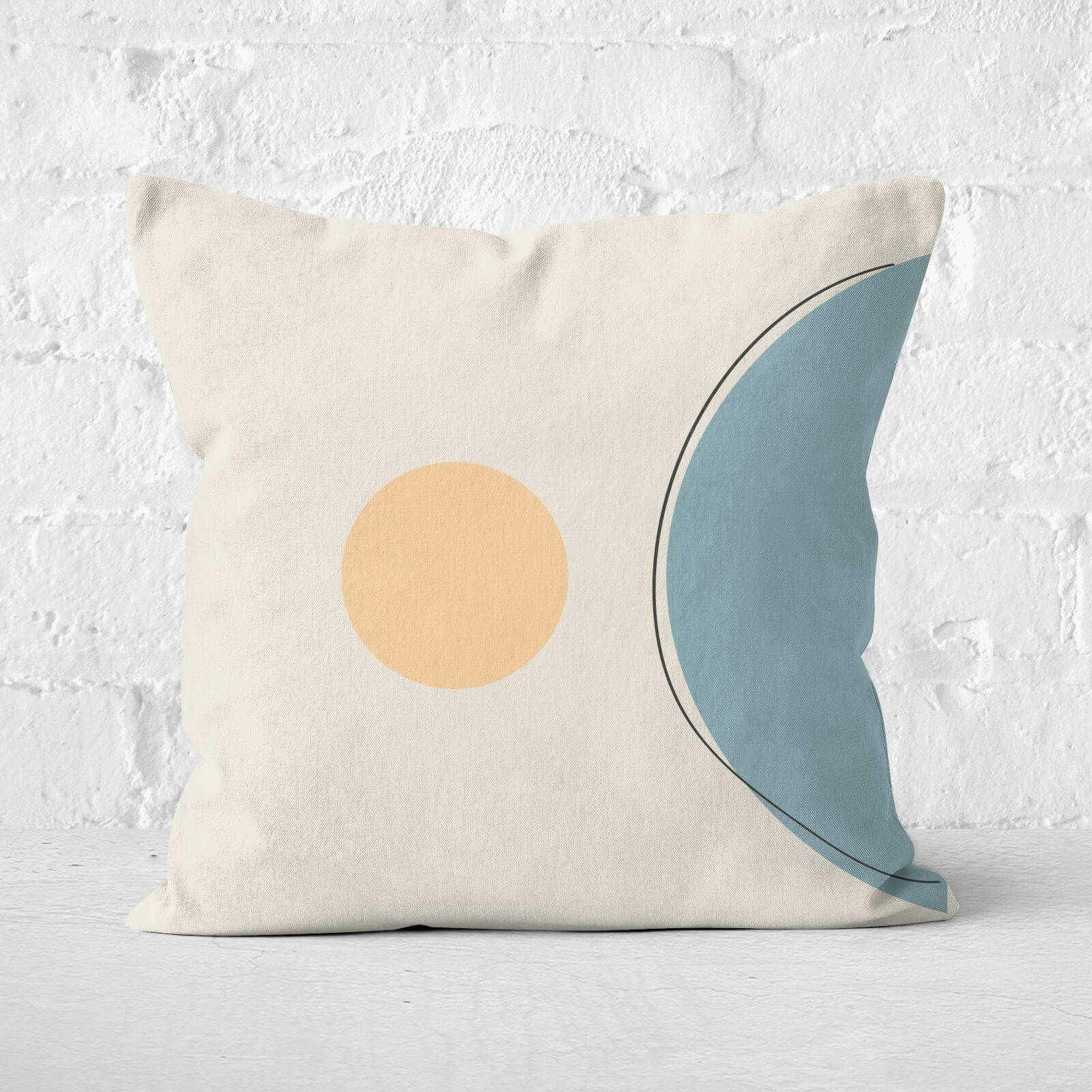 Full & Half Circle Square Cushion - 60x60cm - Soft Touch