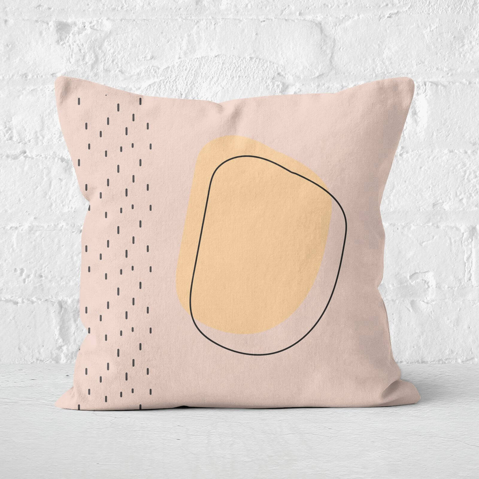 Speckled Circular Outline Square Cushion - 60x60cm - Soft Touch