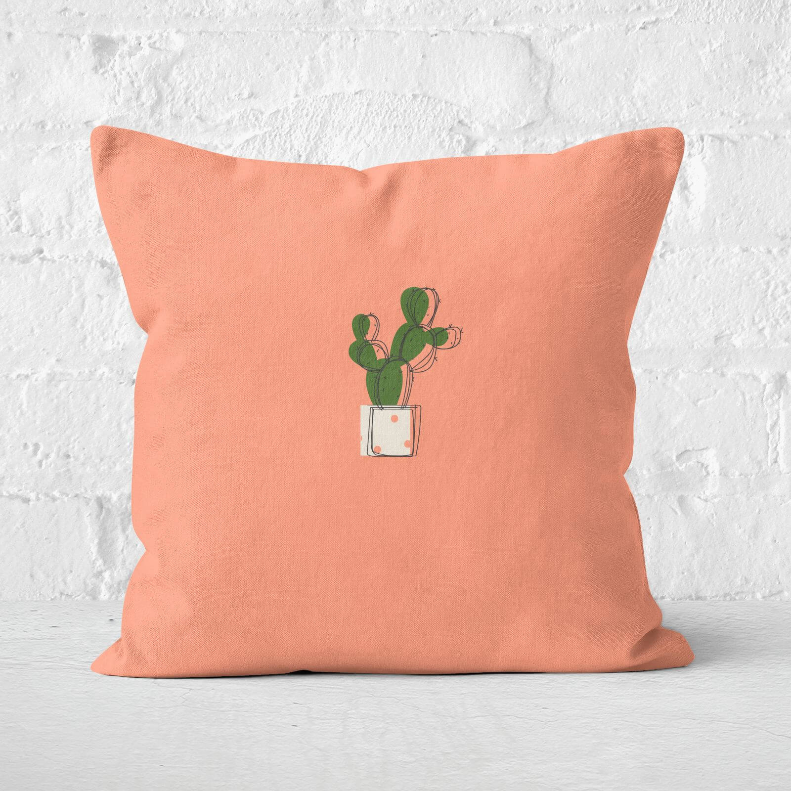 Cute Cactus Square Cushion - 60x60cm - Soft Touch