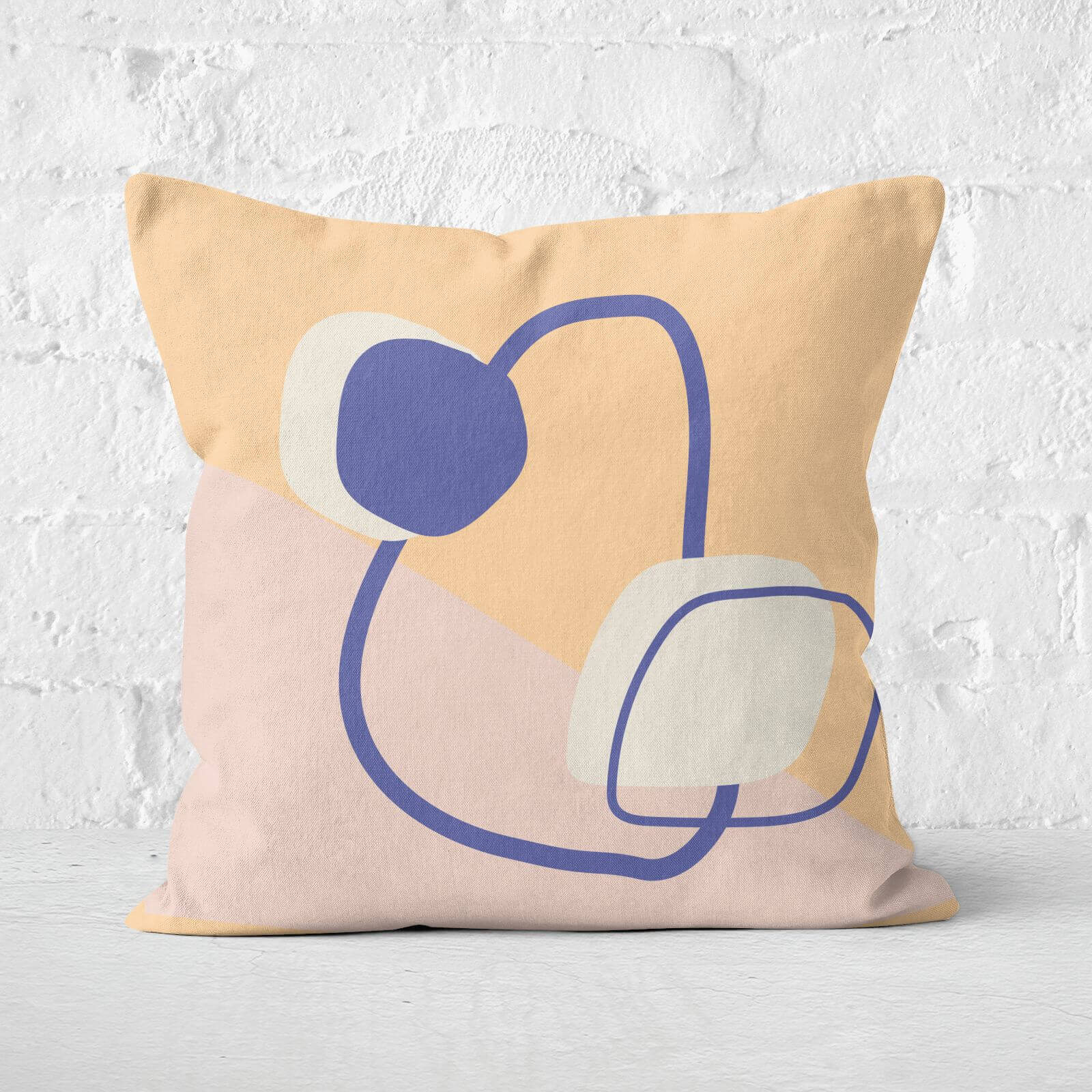 Light Contour Outline Square Cushion - 50x50cm - Soft Touch