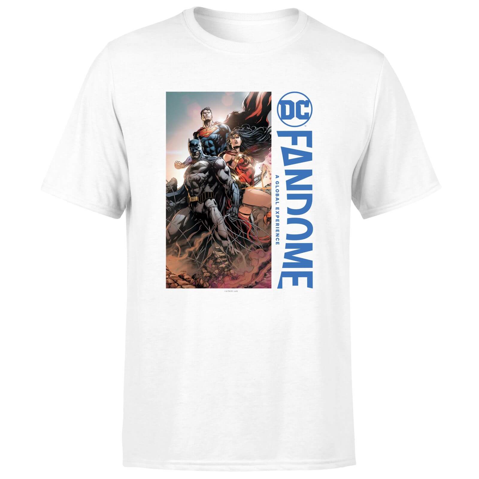 

DC Fandome Batman, Wonderwoman, Superman Men's T-Shirt - White - XS