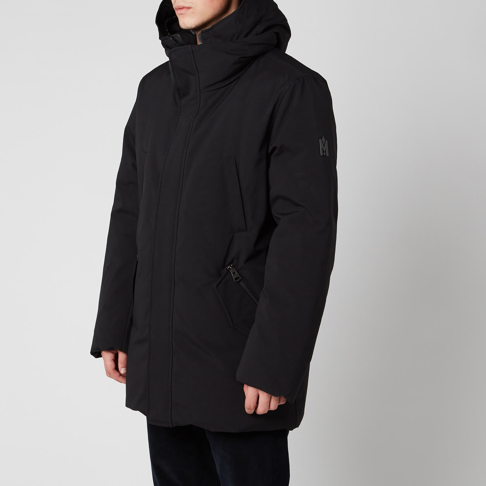 Mackage Men's Edward Down Coat With Removable Hooded Bib - Black - 36/XS