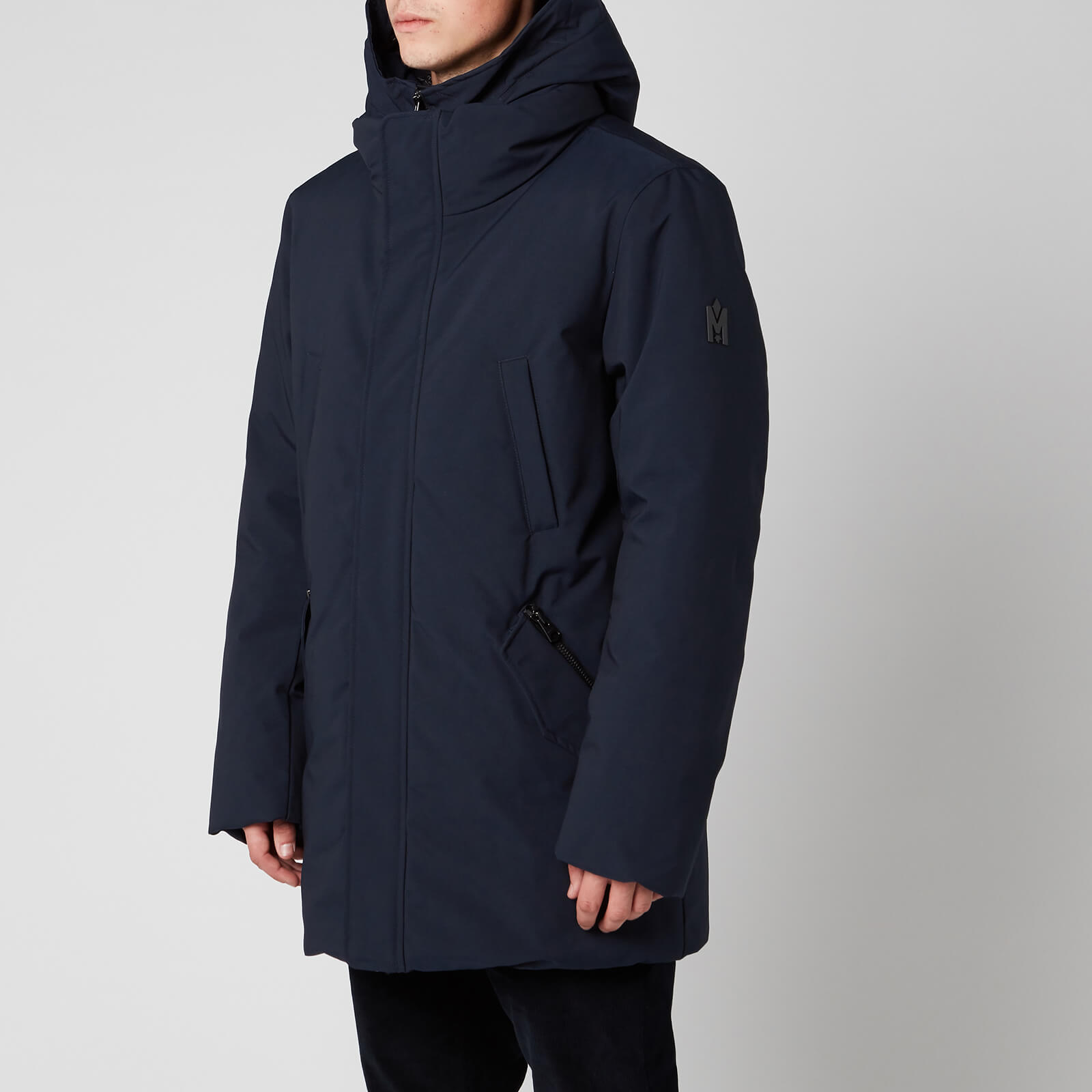 Mackage Men's Edward Down Coat With Removable Hooded Bib - Navy - 46/XXL