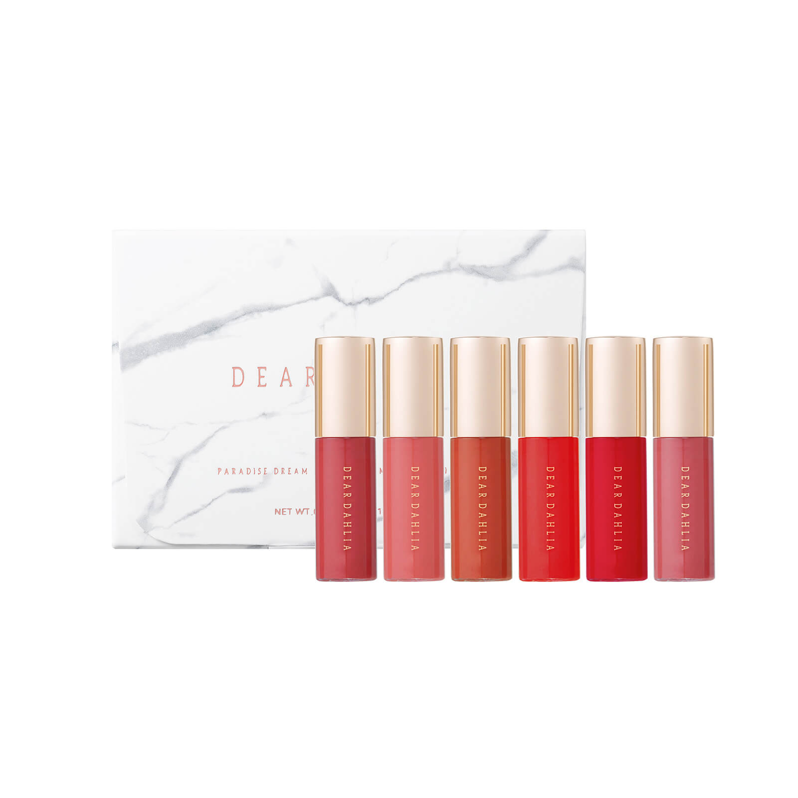 Dear Dahlia Paradise Dream Mini Velvet Lip Mousse 6 Set - Red Collection