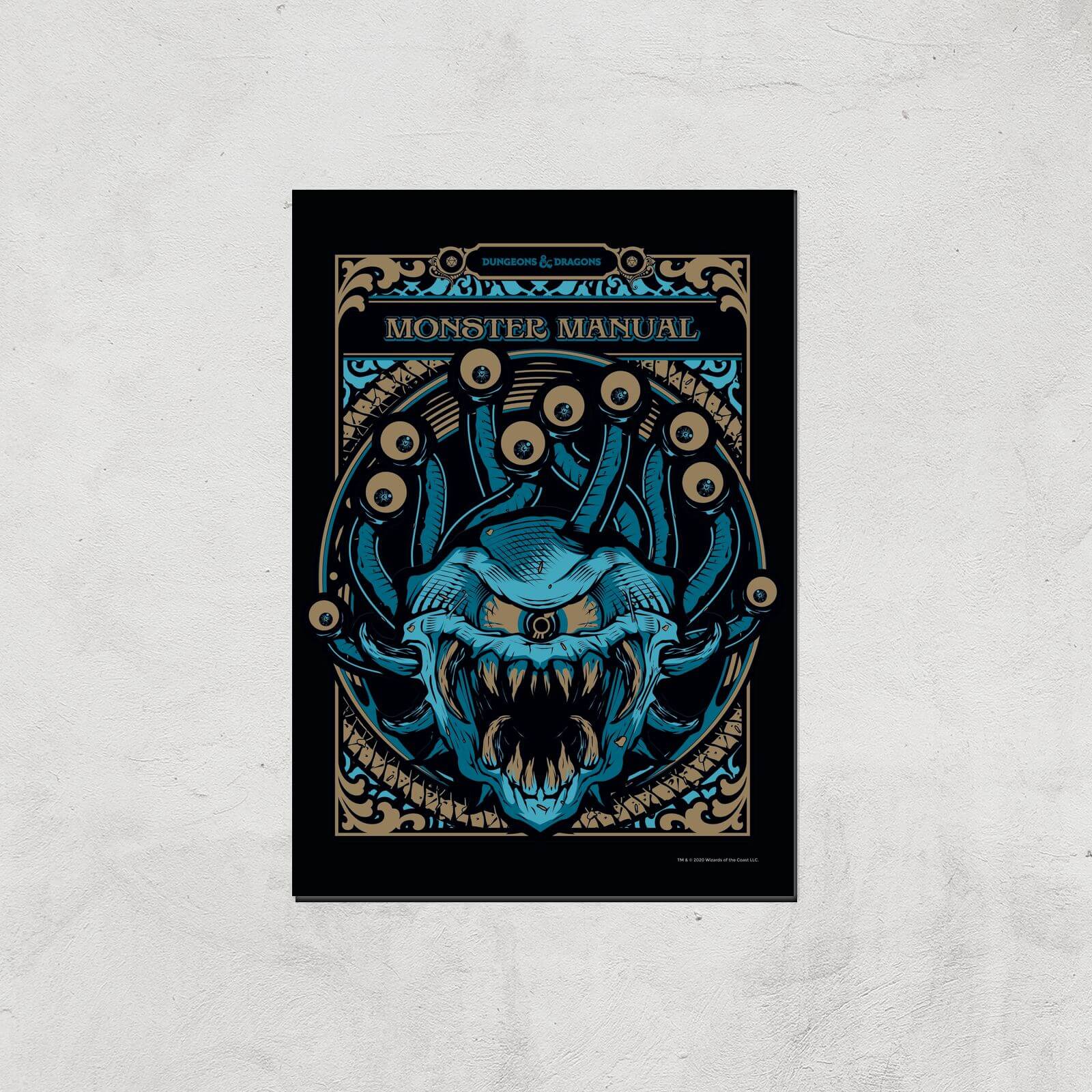 Donjons & Dragons Monster Manual Giclee Art Print - A4 - Print Only
