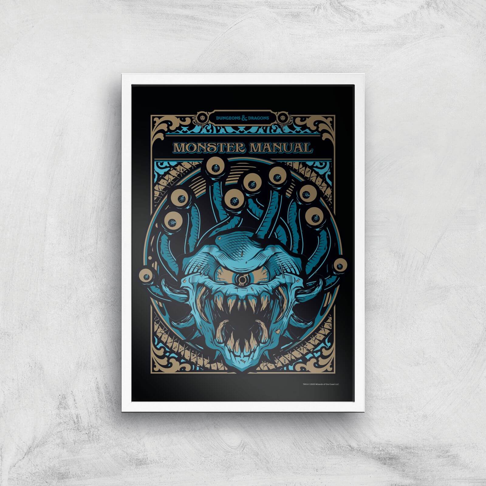 

Donjons & Dragons Monster Manual Giclee Art Print - A3 - White Frame