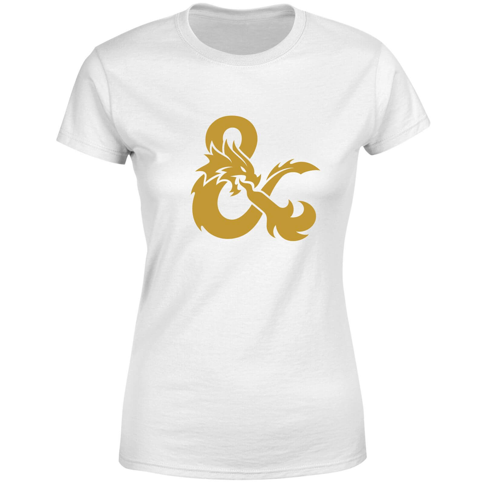 Dungeons & Dragons Ampersand Gold Women's T-Shirt - White - XXL