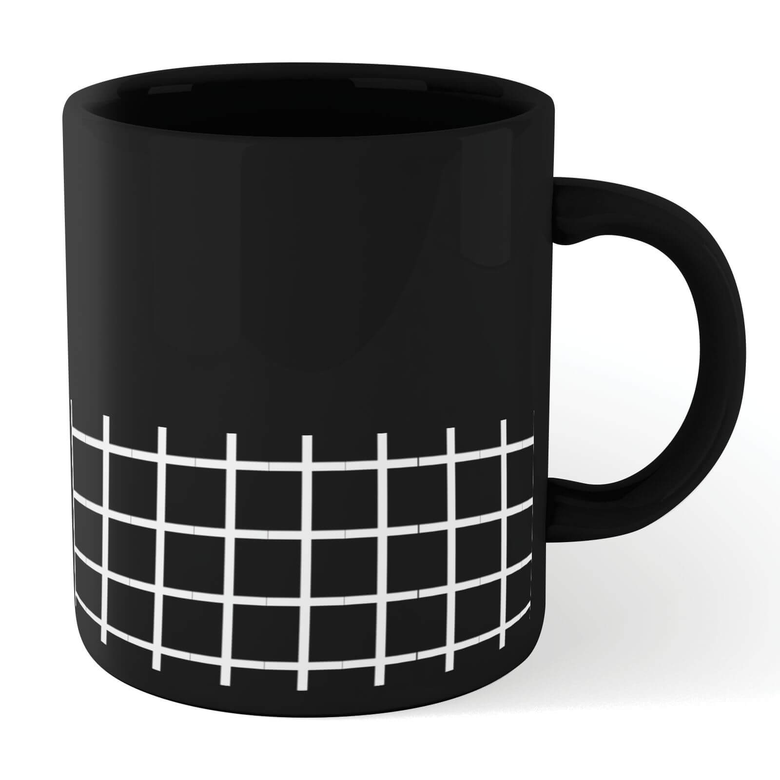 Check Large Mug - Black