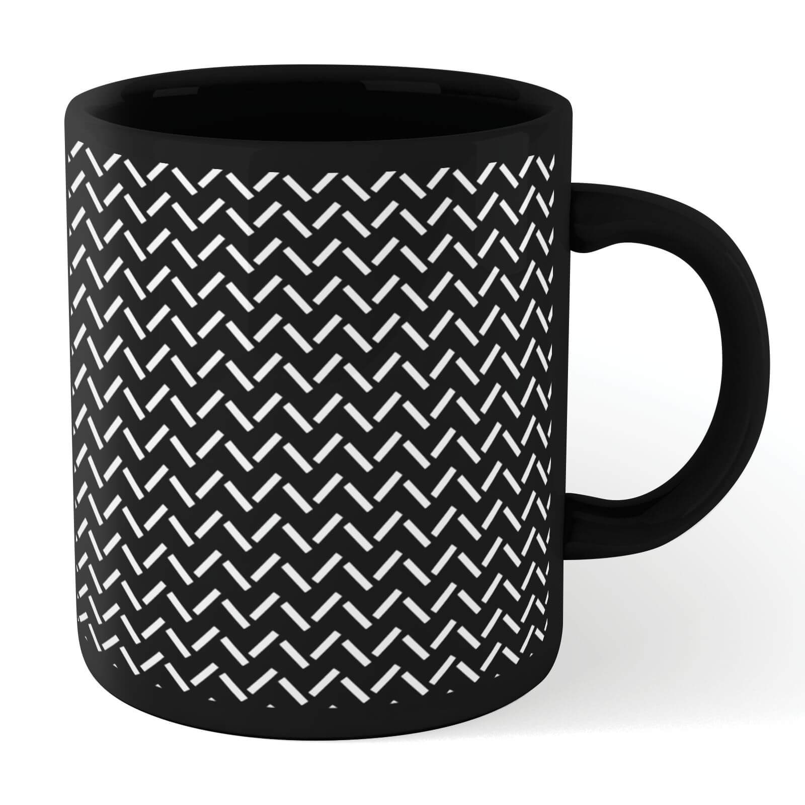 Zig Zag Full Mug - Black