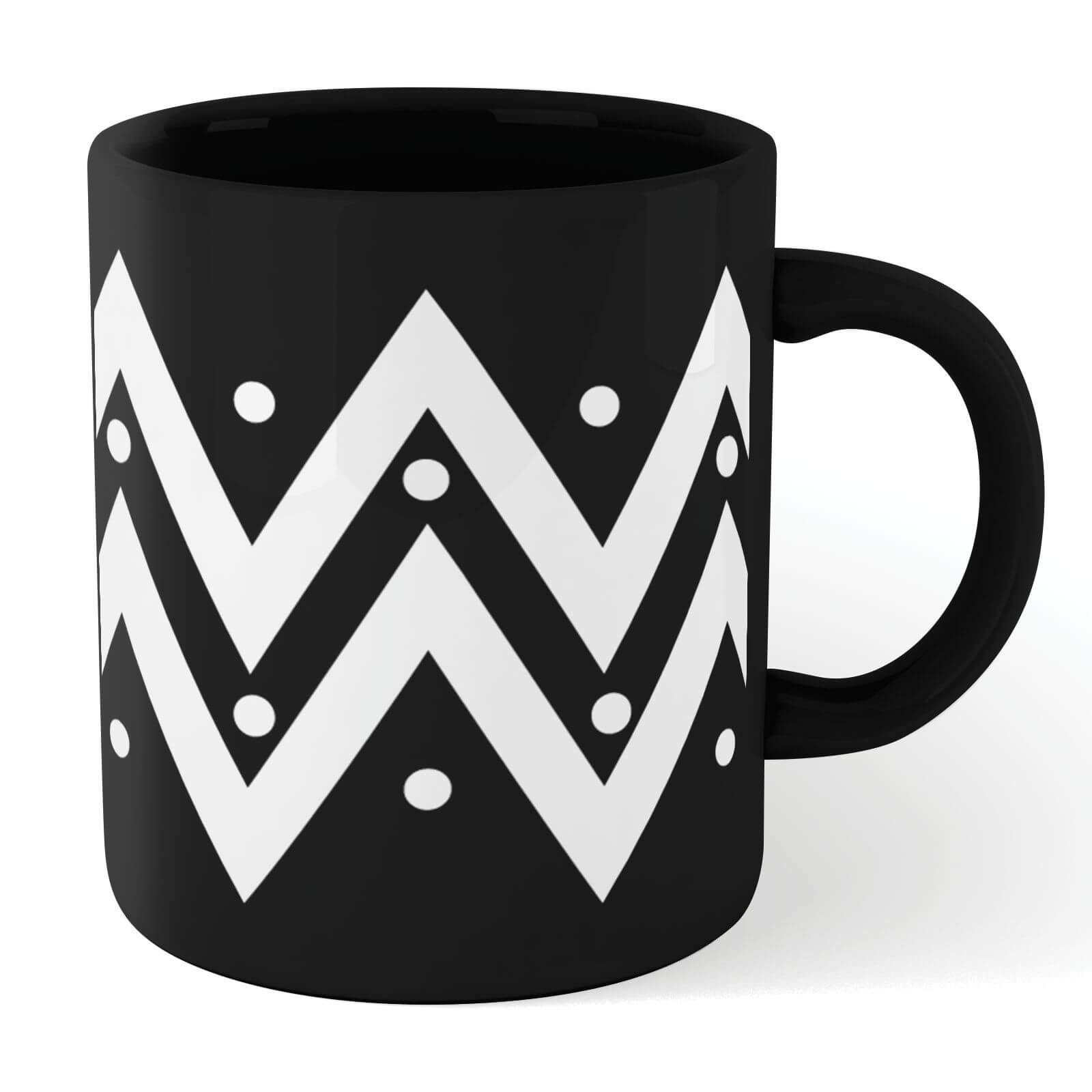 Zig Zag Dots Mug - Black