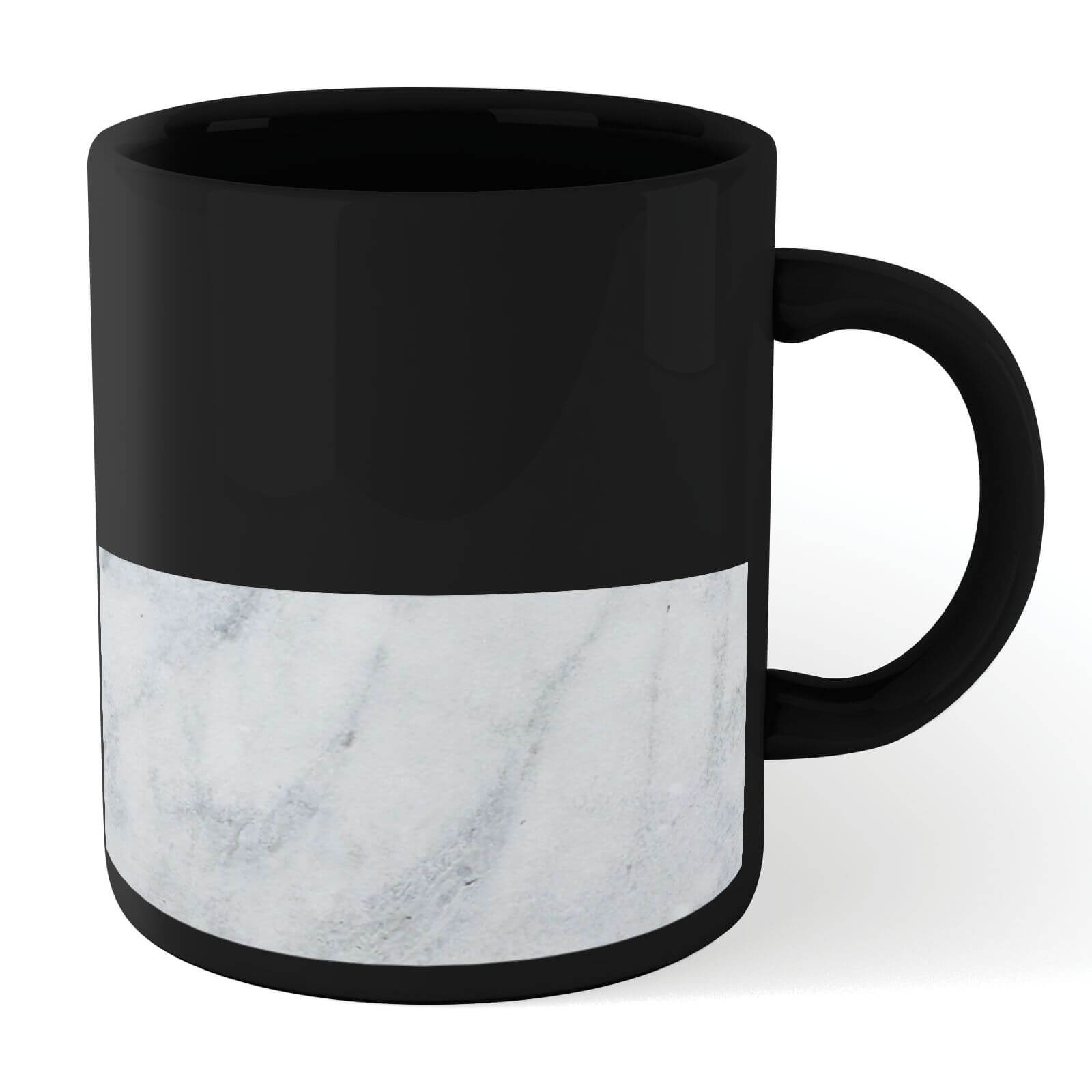 White Marble Mug - Black