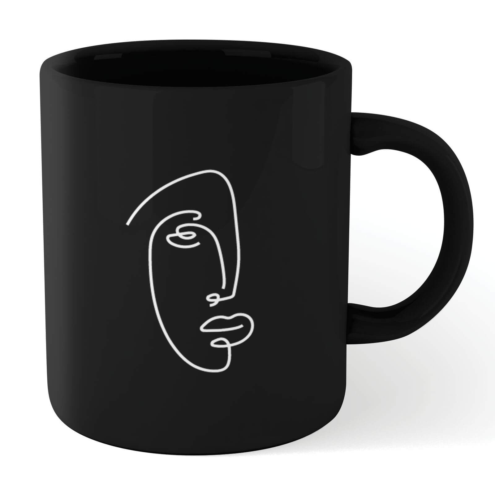 Face Outline Mug - Black