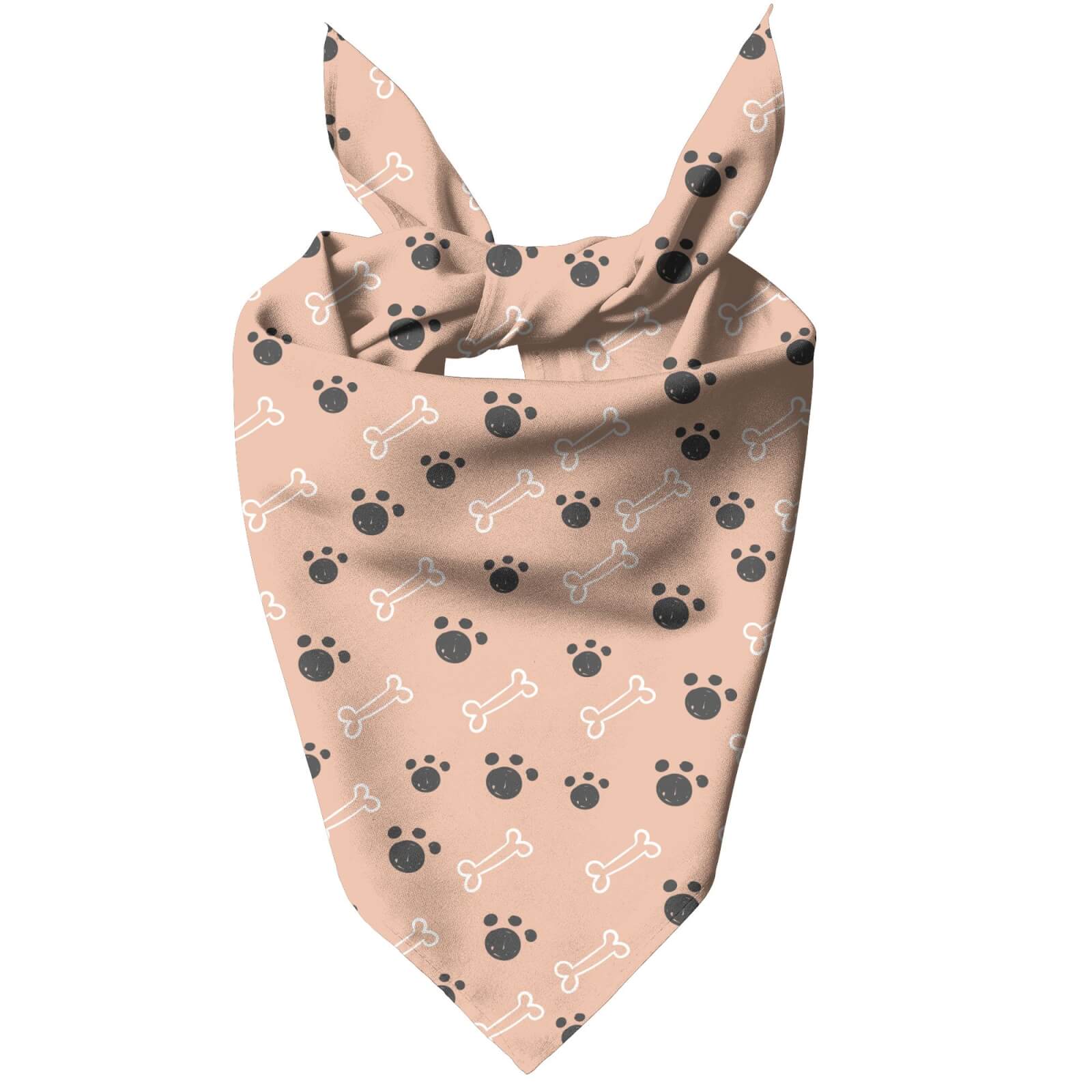 Nude Paw And Bone Pet Bandana - S