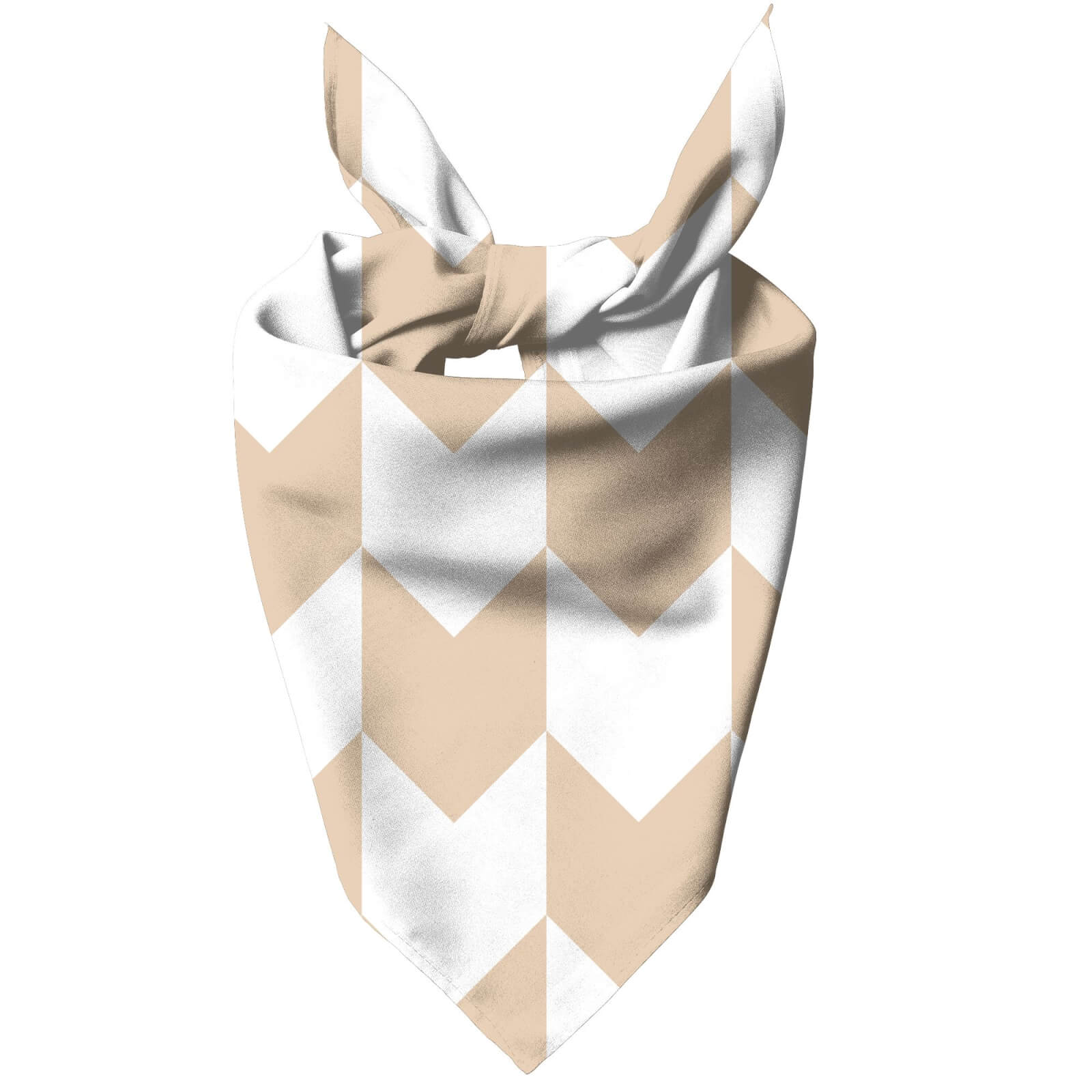Nude Chevron Pet Bandana - S