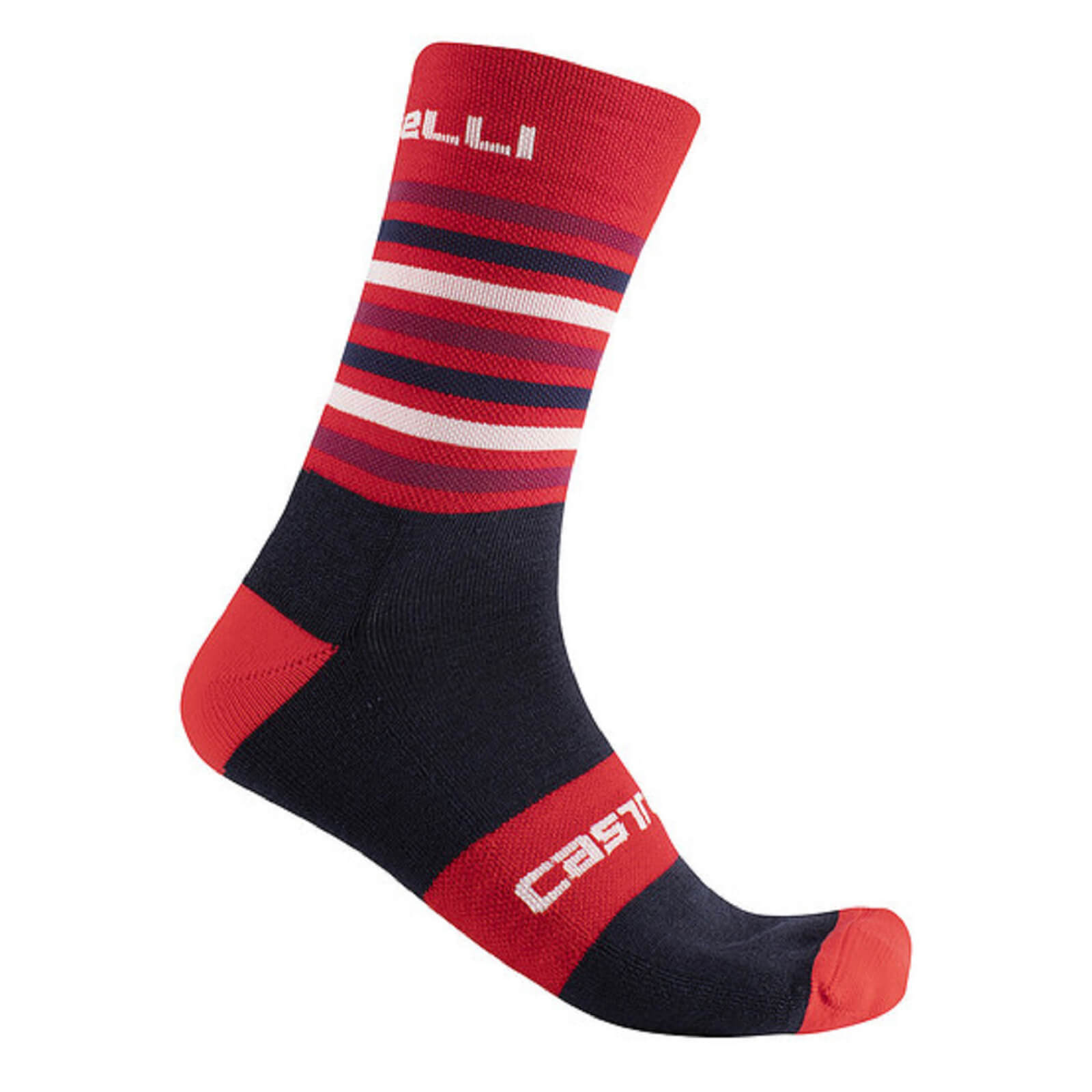 Castelli Gregge 15 Socks  - XXL - Red/Blue