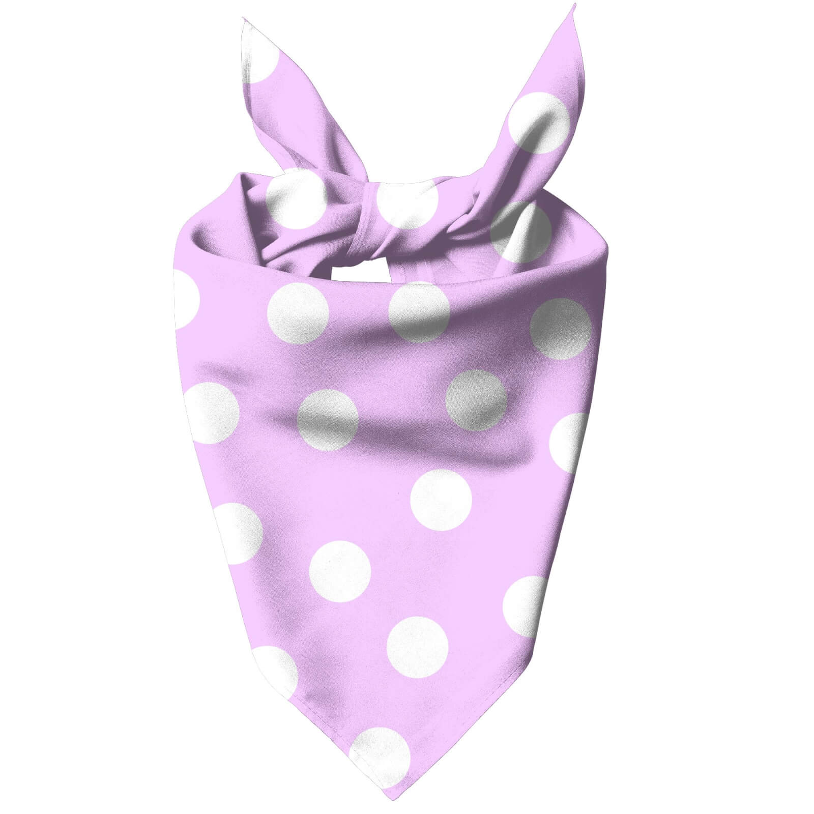 Light Pink Polka Dots Pet Bandana - Small