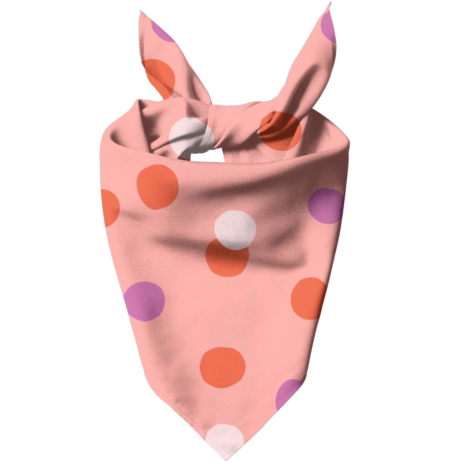 Mixed Colours Dots Pet Bandana - Medium