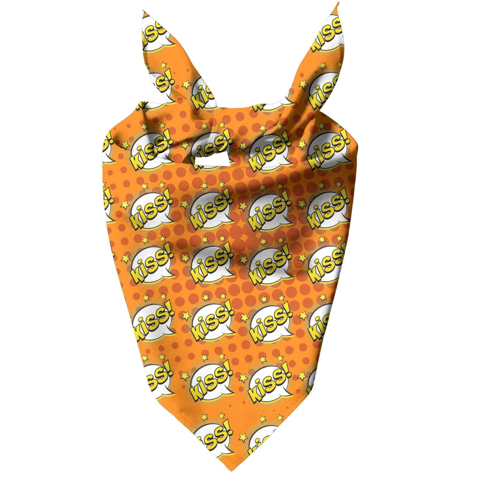 Pop Art Kiss Pet Bandana - Large