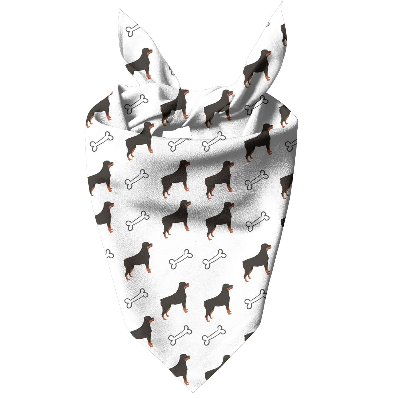 Rottweiler & Bones Pet Bandana - Small