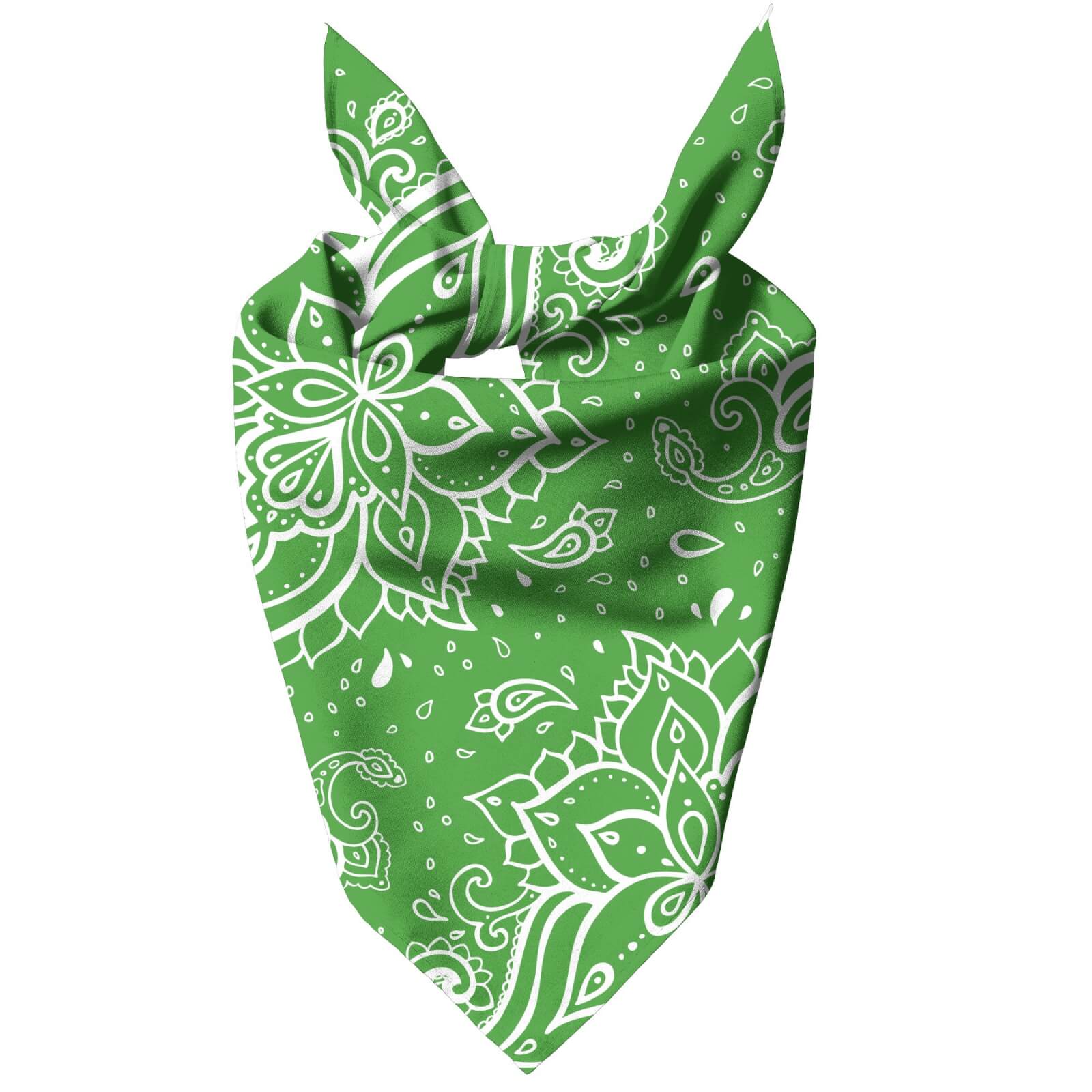 Bright Green Paisley Pet Bandana - Small
