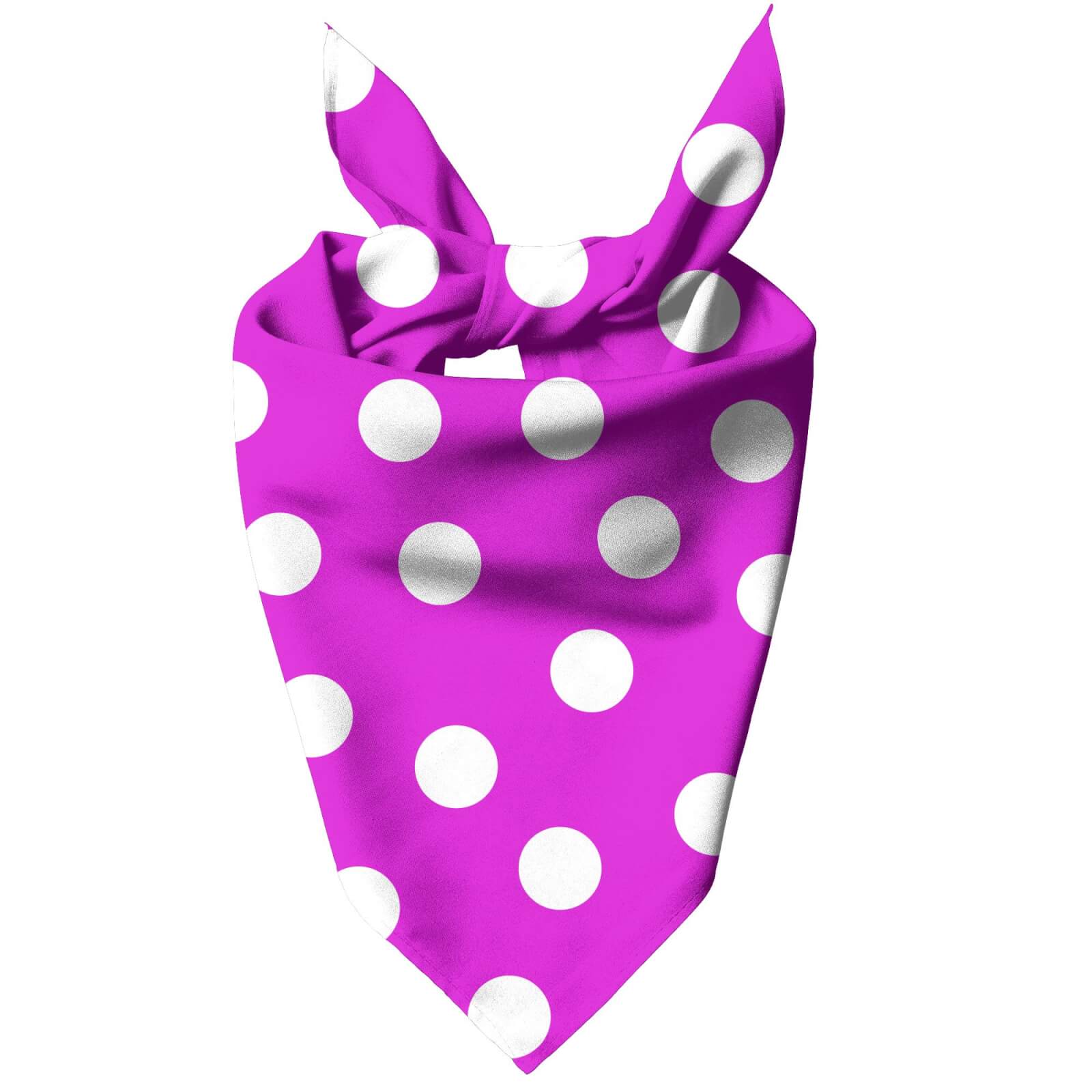 Cerise Polka Dots Pet Bandana - Small