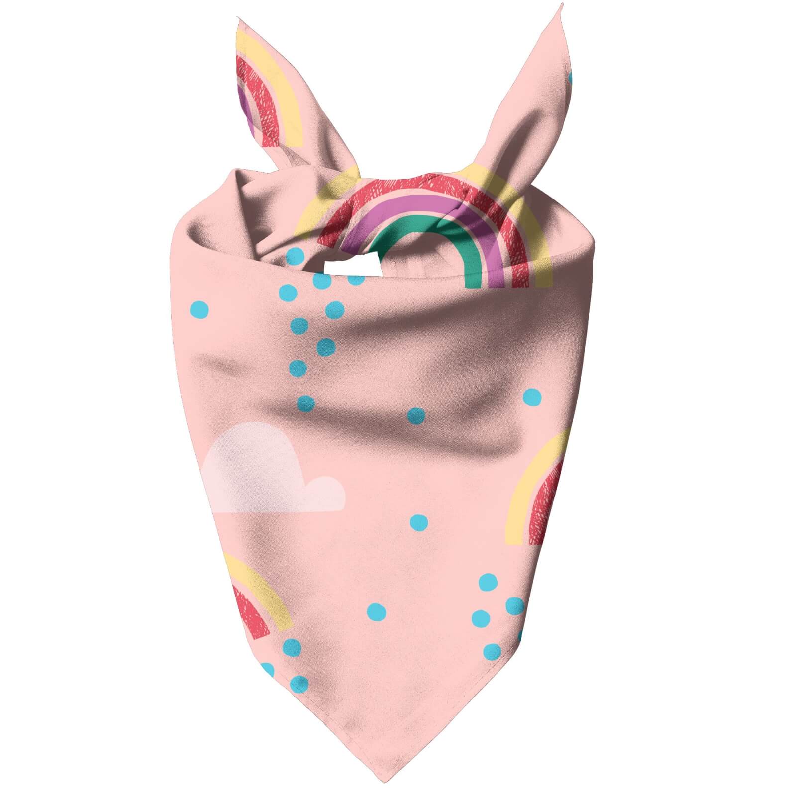 Rainbows And Clouds Pet Bandana - Medium