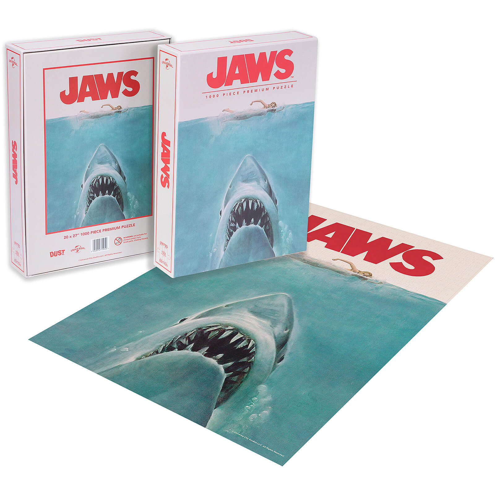 Image of Jaws Classic Movie Poster 1000pc Puzzle - Zavvi Exclusive